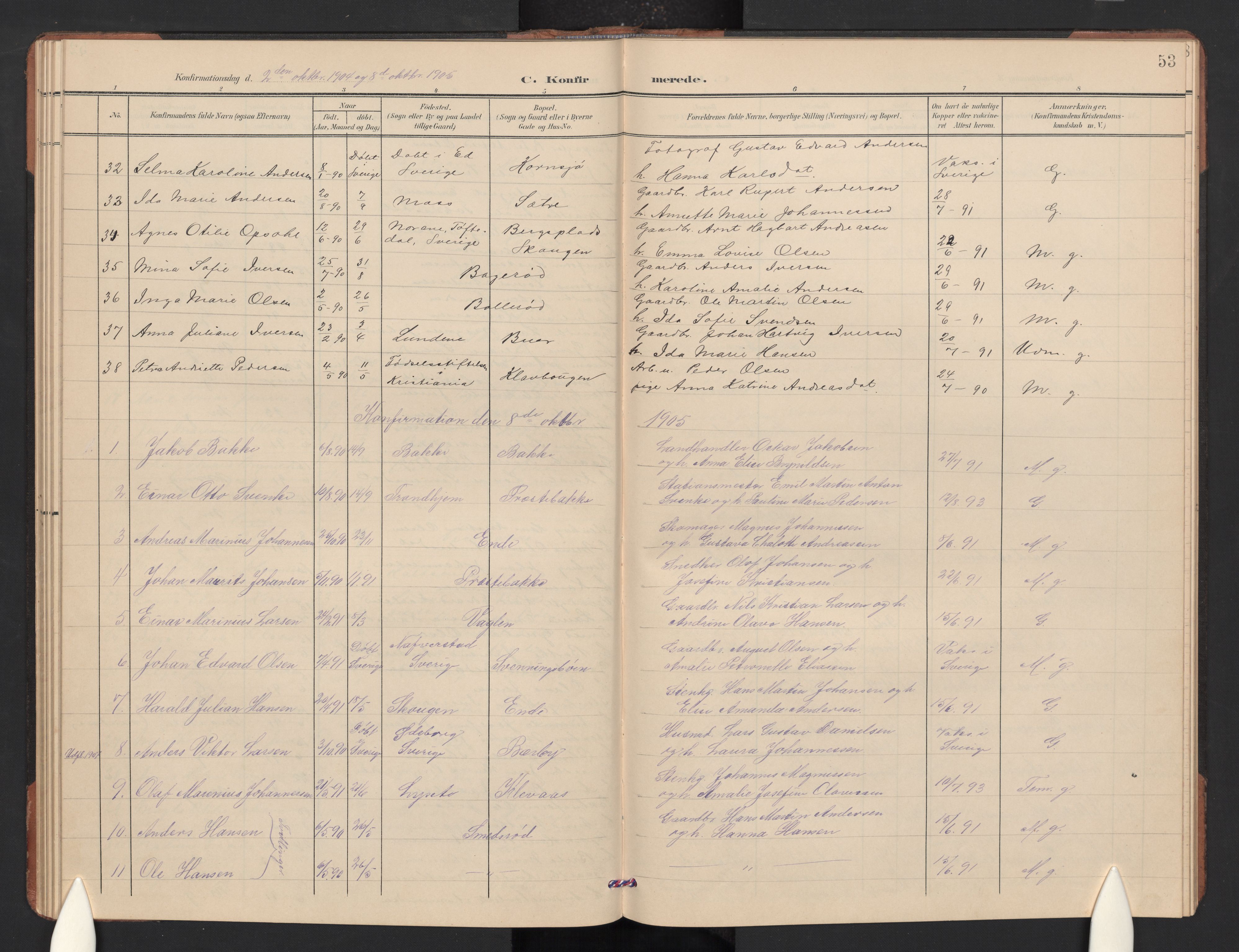 Idd prestekontor Kirkebøker, SAO/A-10911/G/Gc/L0001: Parish register (copy) no. III 1, 1901-1910, p. 53