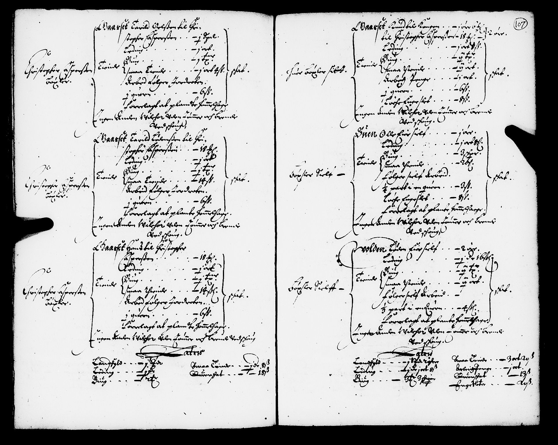 Rentekammeret inntil 1814, Realistisk ordnet avdeling, AV/RA-EA-4070/N/Nb/Nba/L0050: Orkdal fogderi, 1666, p. 106b-107a