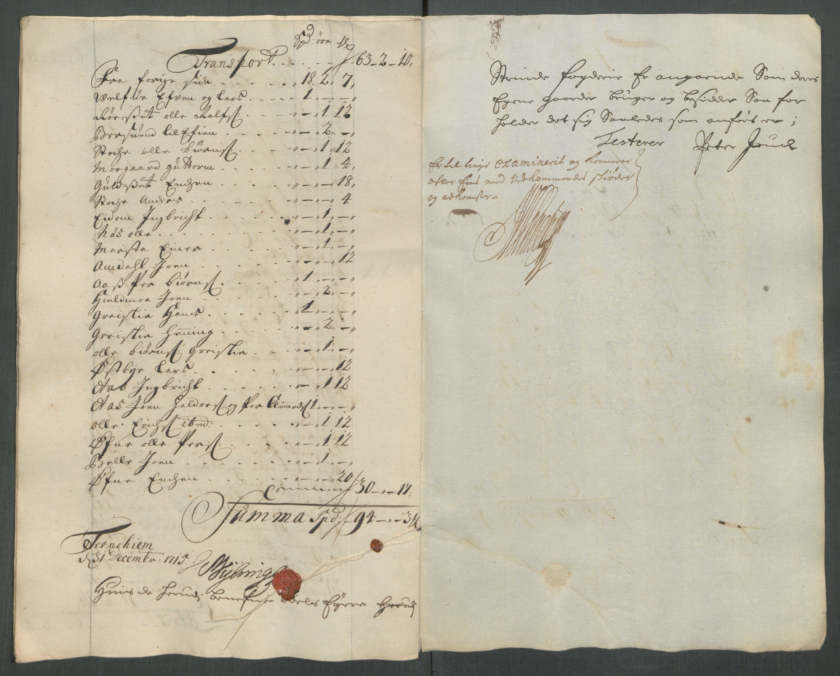 Rentekammeret inntil 1814, Reviderte regnskaper, Fogderegnskap, AV/RA-EA-4092/R61/L4115: Fogderegnskap Strinda og Selbu, 1715-1716, p. 217