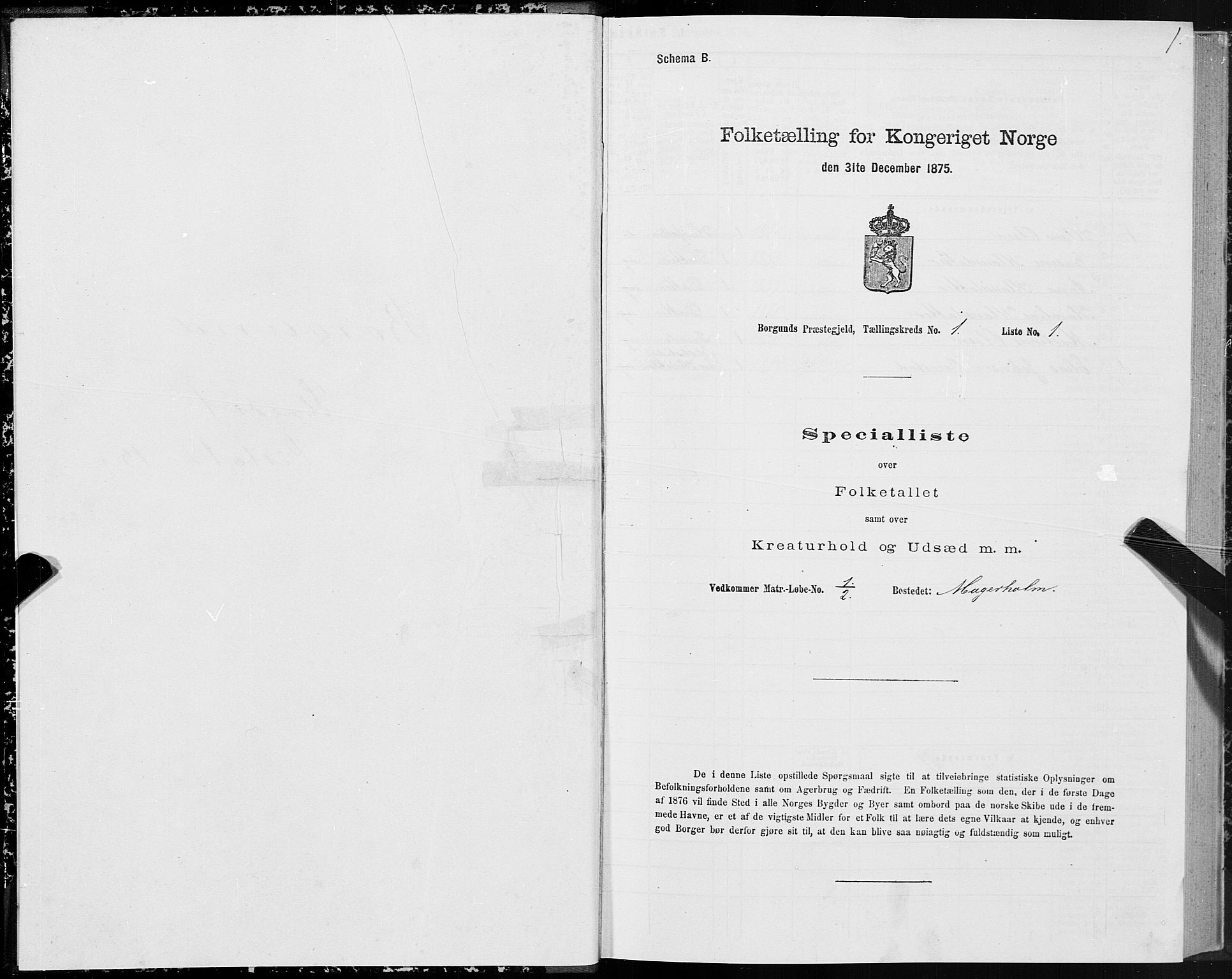 SAT, 1875 census for 1531P Borgund, 1875, p. 1001