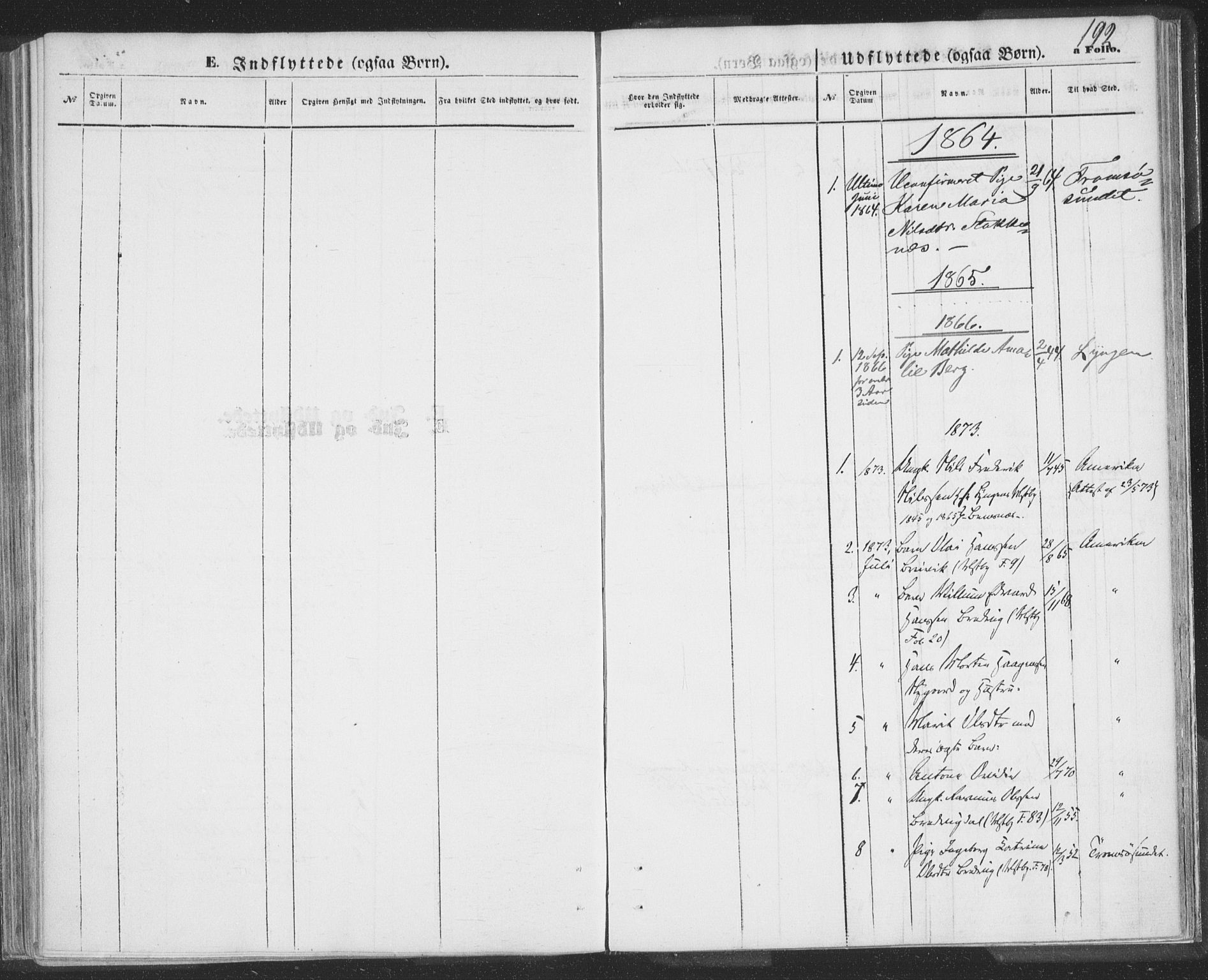 Lyngen sokneprestembete, AV/SATØ-S-1289/H/He/Hea/L0009kirke: Parish register (official) no. 9, 1864-1882, p. 192
