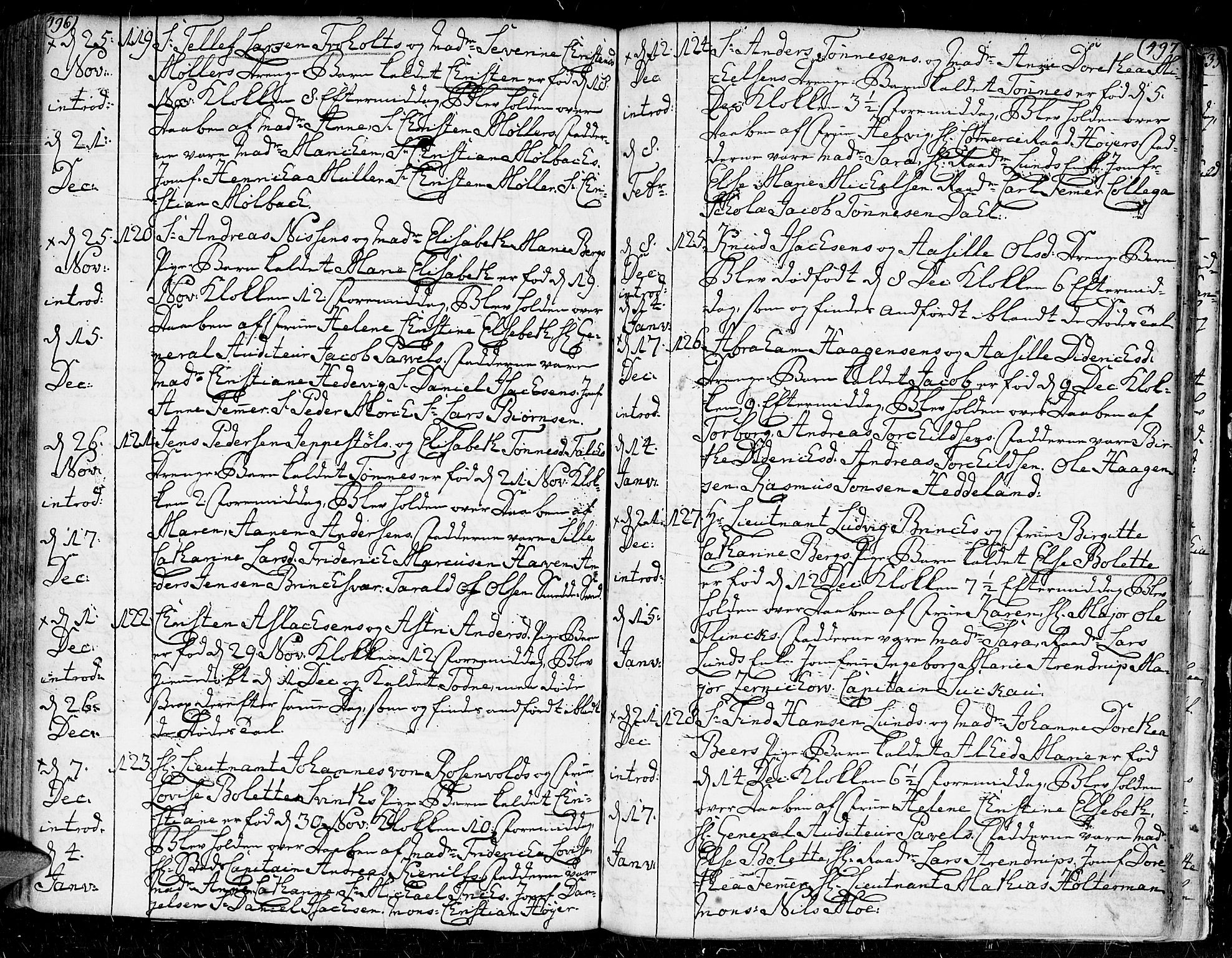 Kristiansand domprosti, AV/SAK-1112-0006/F/Fa/L0002: Parish register (official) no. A 2, 1755-1778, p. 496-497