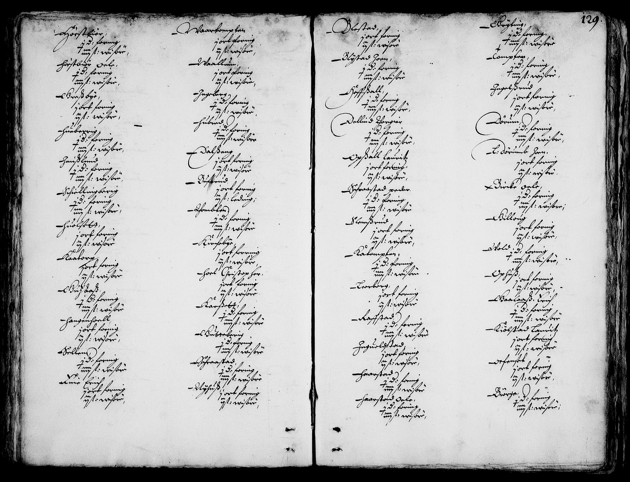 Rentekammeret inntil 1814, Realistisk ordnet avdeling, AV/RA-EA-4070/On/L0001/0002: Statens gods / [Jj 2]: Jordebok og forklaring over atkomstene til Hannibal Sehesteds gods, 1651, p. 128b-129a