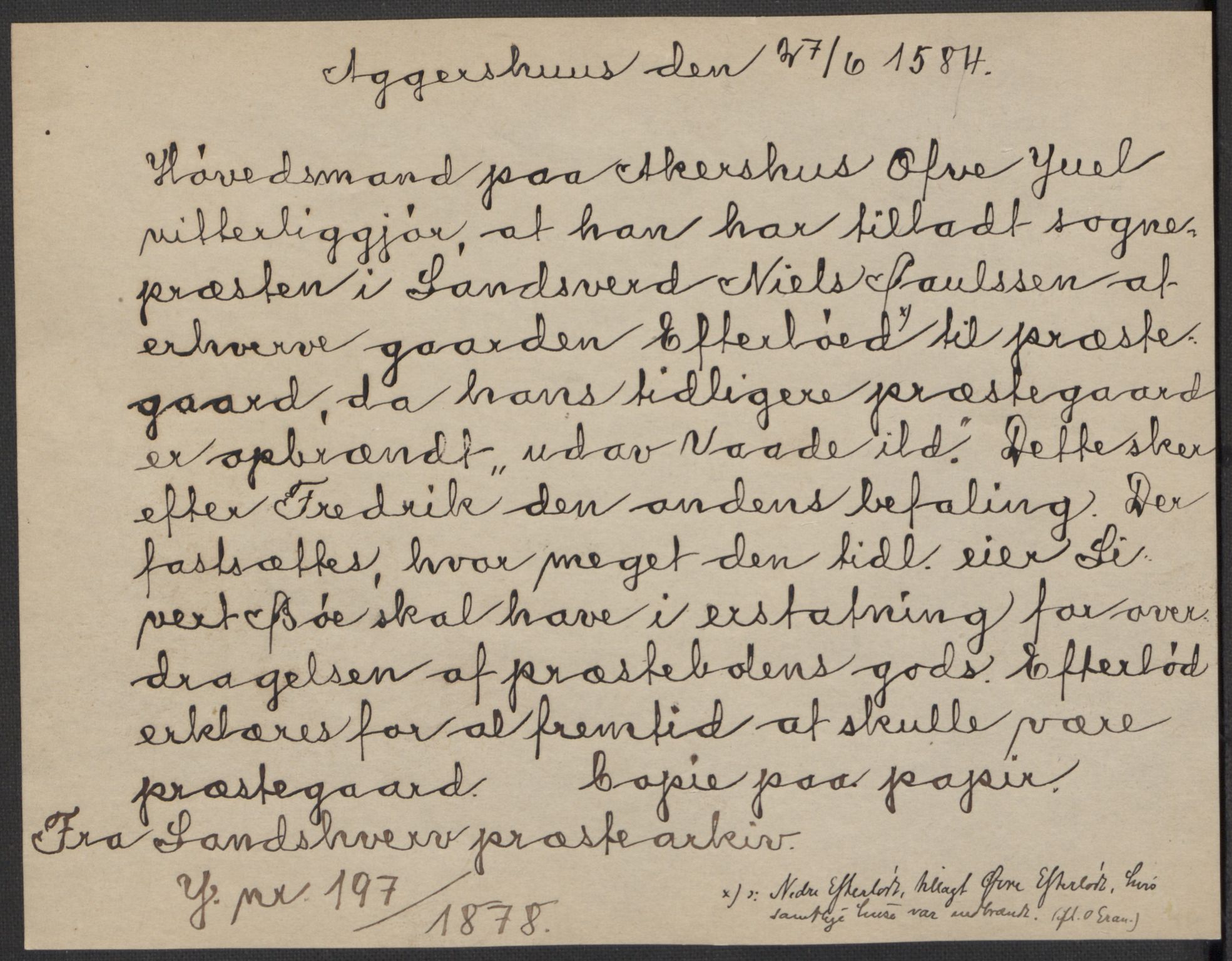Riksarkivets diplomsamling, AV/RA-EA-5965/F15/L0020: Prestearkiv - Buskerud, 1584-1727, p. 24