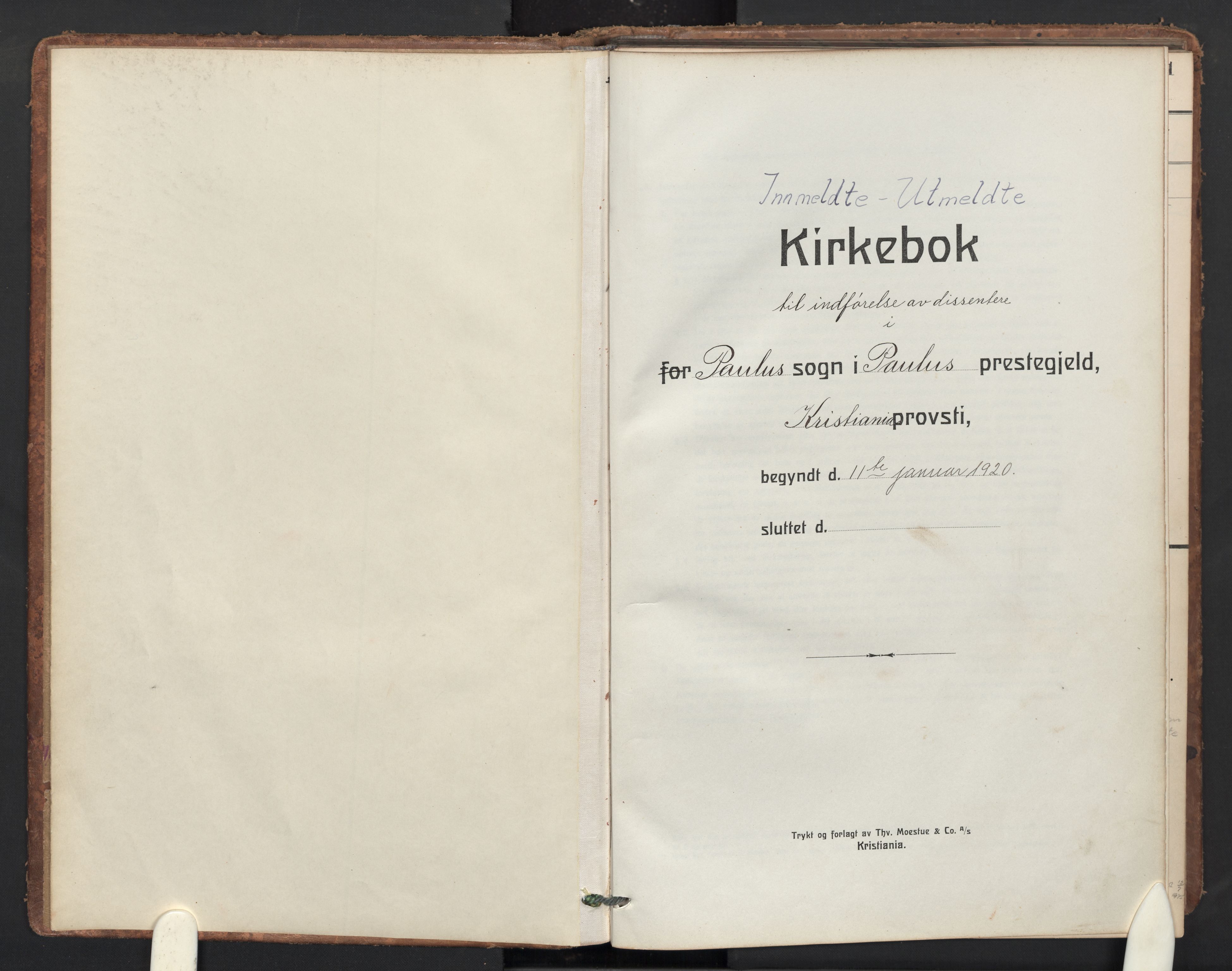 Paulus prestekontor Kirkebøker, AV/SAO-A-10871/F/Fa/L0025: Parish register (official) no. 25, 1920-1976