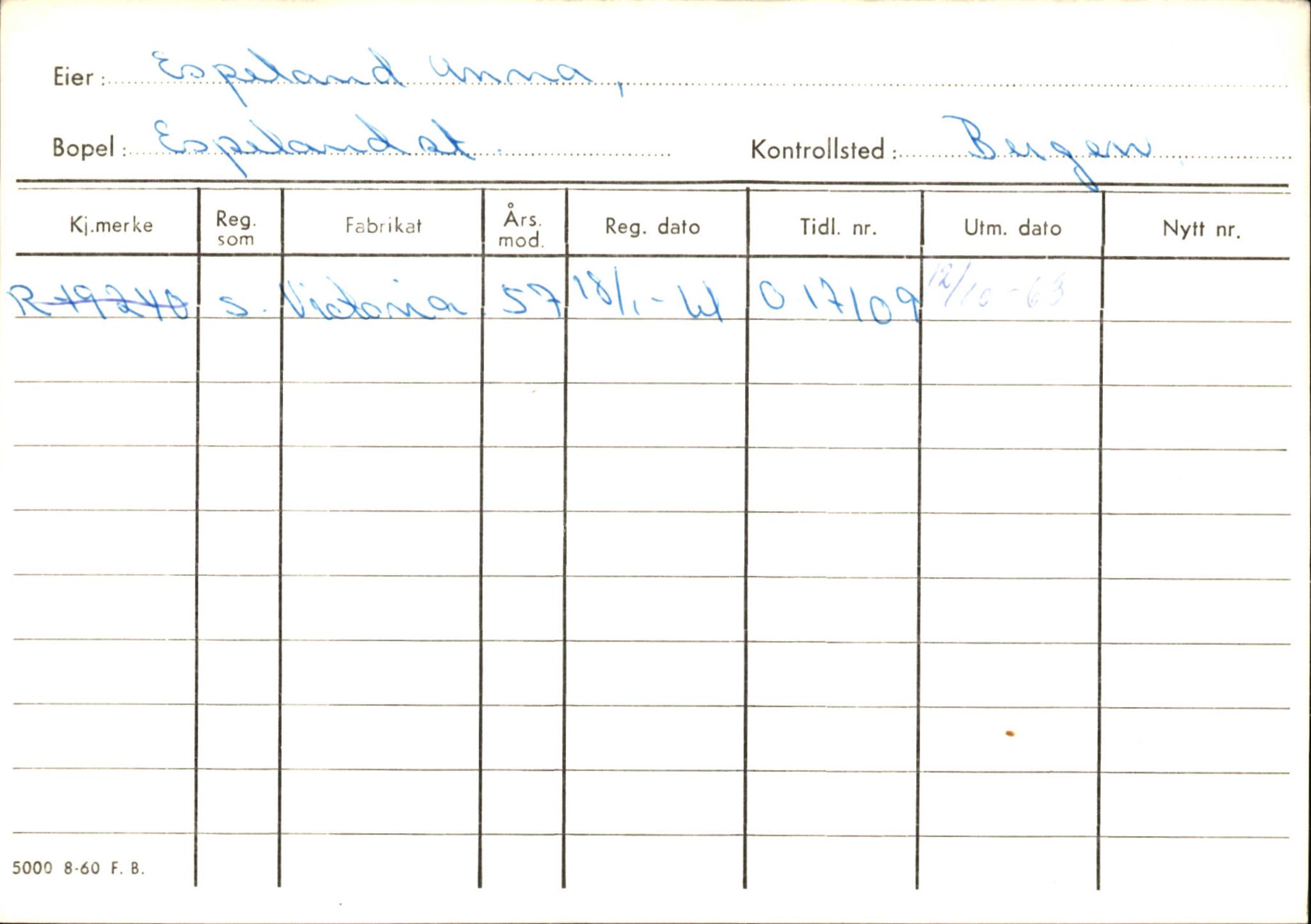 Statens vegvesen, Hordaland vegkontor, AV/SAB-A-5201/2/Ha/L0012: R-eierkort E-F, 1920-1971, p. 59