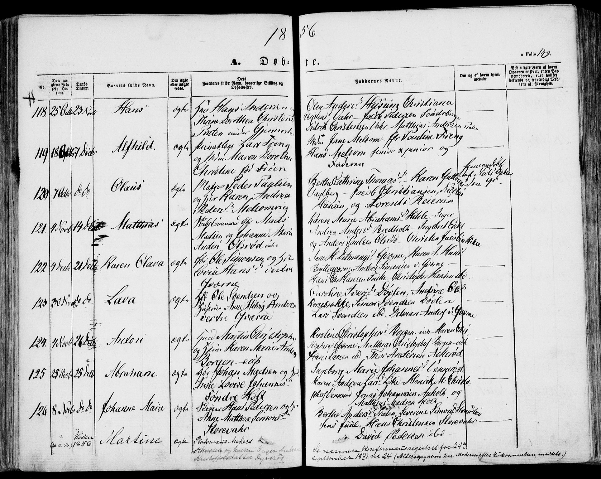 Stokke kirkebøker, SAKO/A-320/F/Fa/L0007: Parish register (official) no. I 7, 1844-1857, p. 149