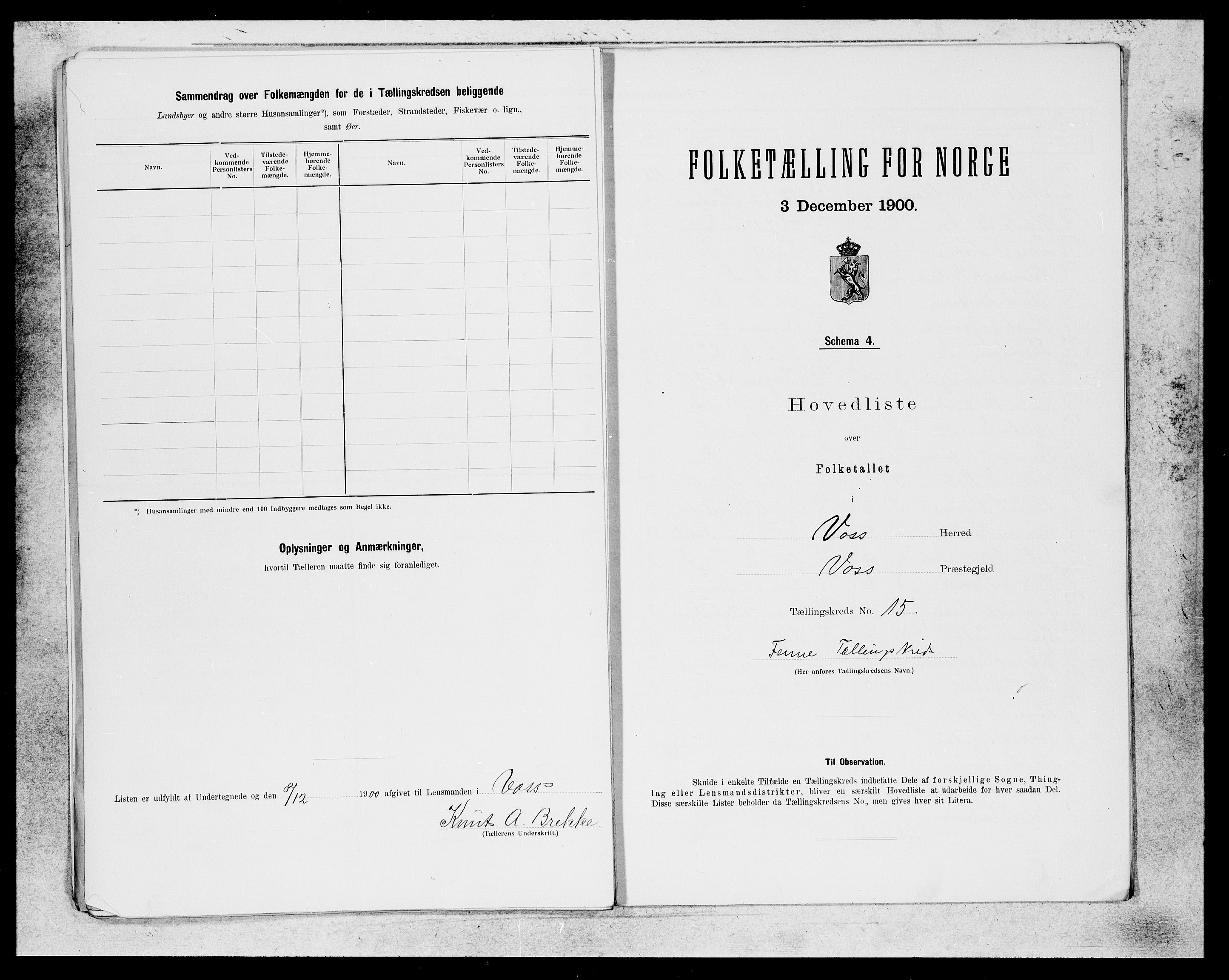 SAB, 1900 census for Voss, 1900, p. 31