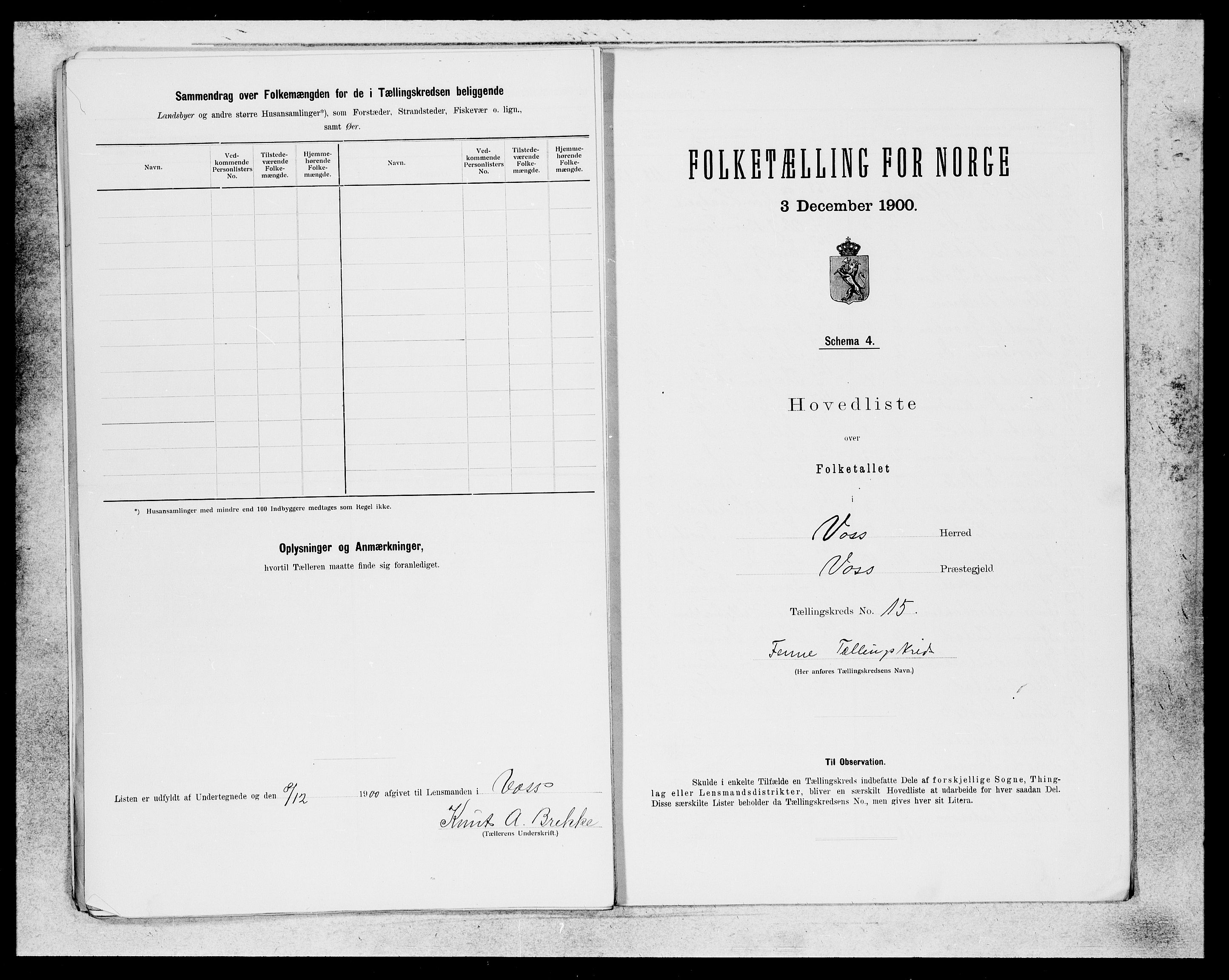 SAB, 1900 census for Voss, 1900, p. 31