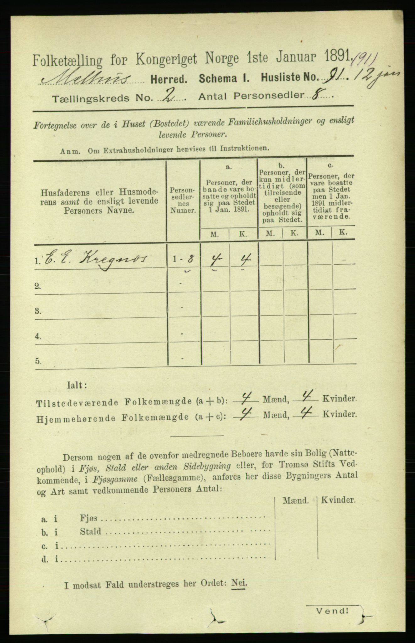 RA, 1891 census for 1653 Melhus, 1891, p. 728