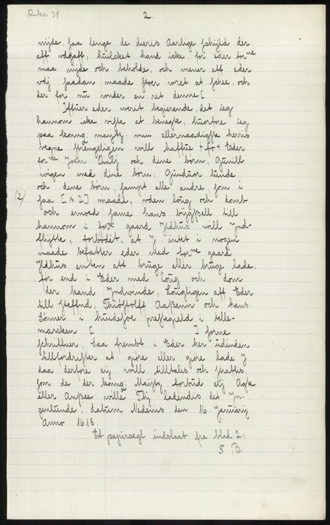 Samlinger til kildeutgivelse, Diplomavskriftsamlingen, AV/RA-EA-4053/H/Ha, p. 343