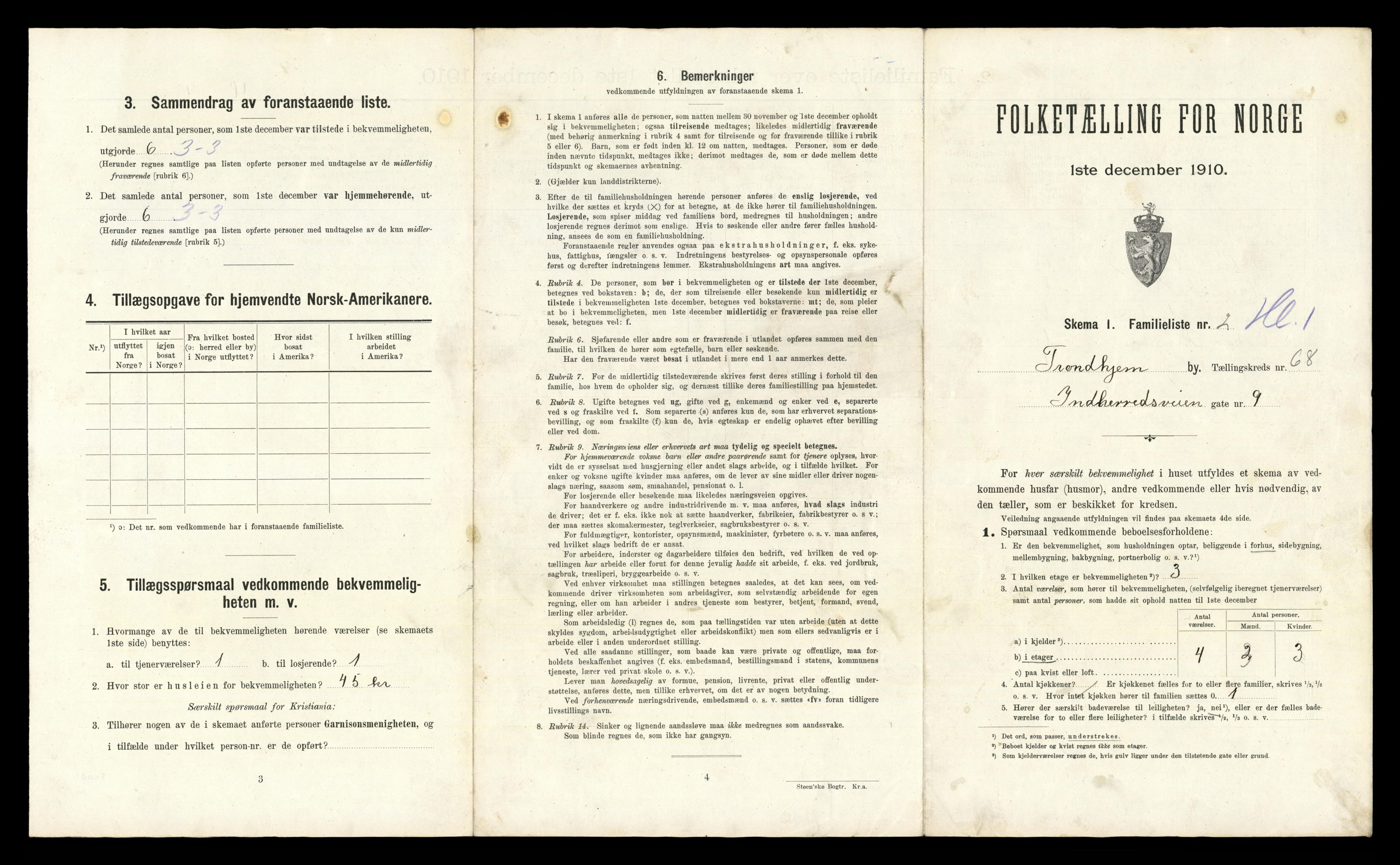 RA, 1910 census for Trondheim, 1910, p. 19565