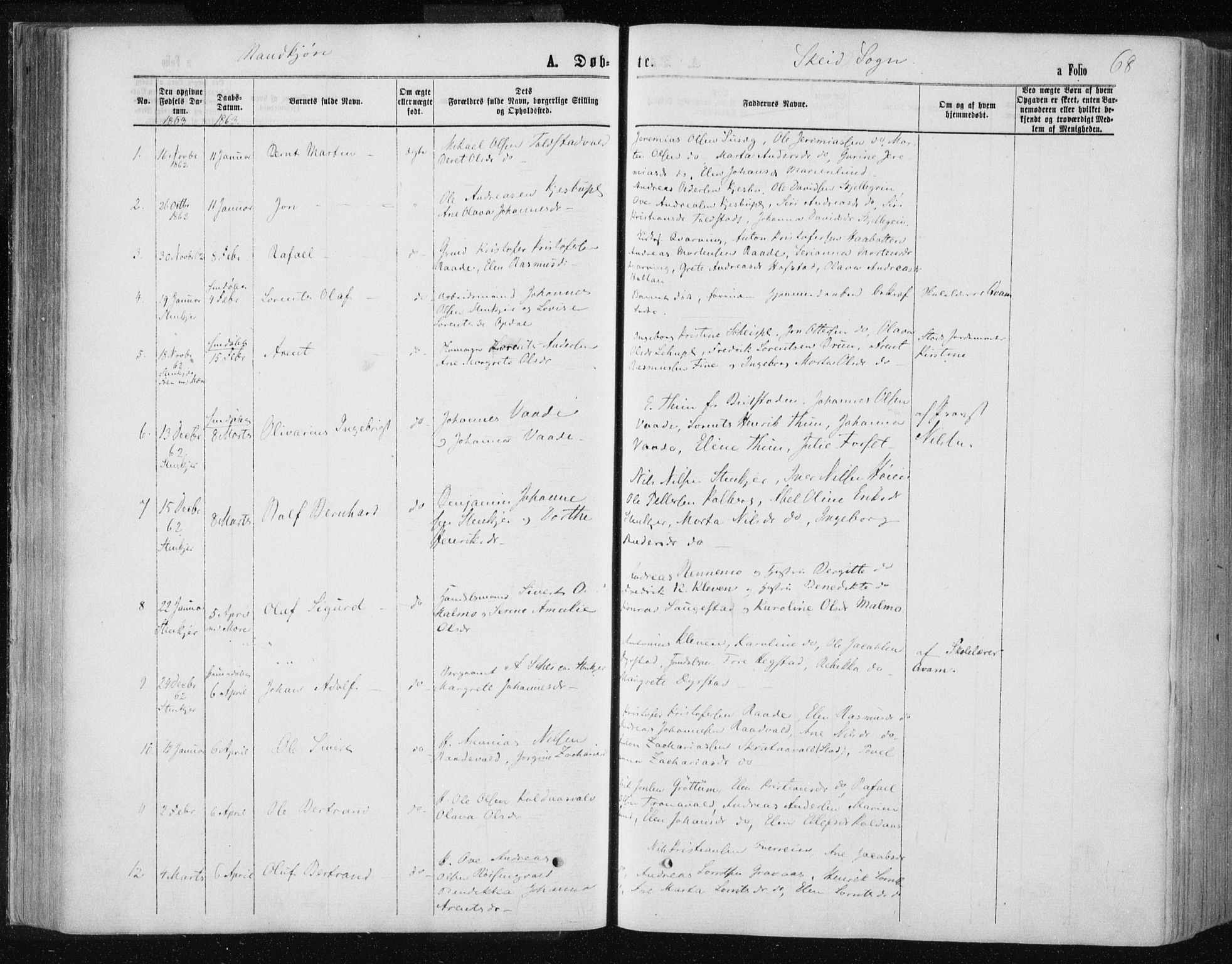 Ministerialprotokoller, klokkerbøker og fødselsregistre - Nord-Trøndelag, SAT/A-1458/735/L0345: Parish register (official) no. 735A08 /2, 1863-1872, p. 68