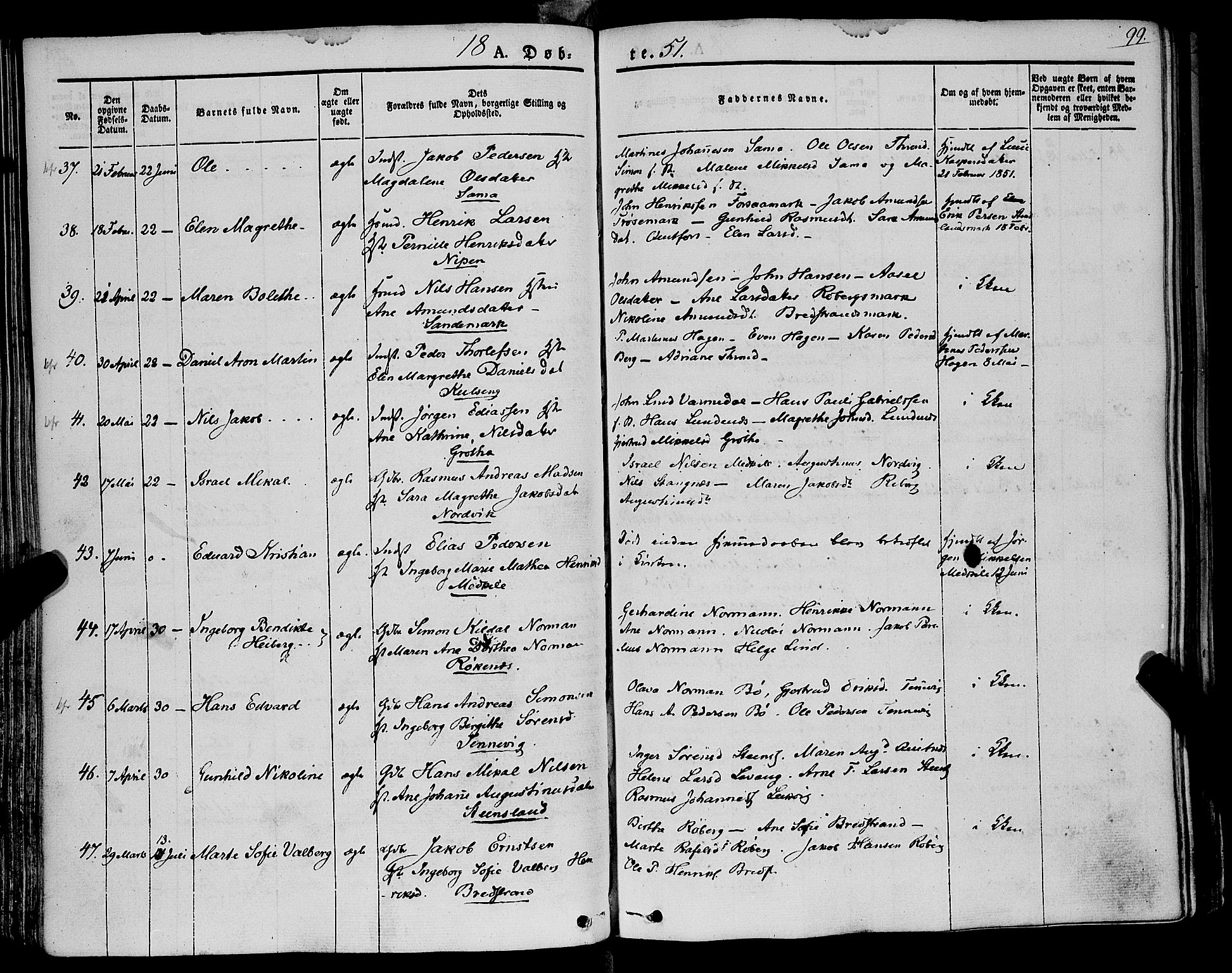 Trondenes sokneprestkontor, AV/SATØ-S-1319/H/Ha/L0009kirke: Parish register (official) no. 9, 1841-1852, p. 99