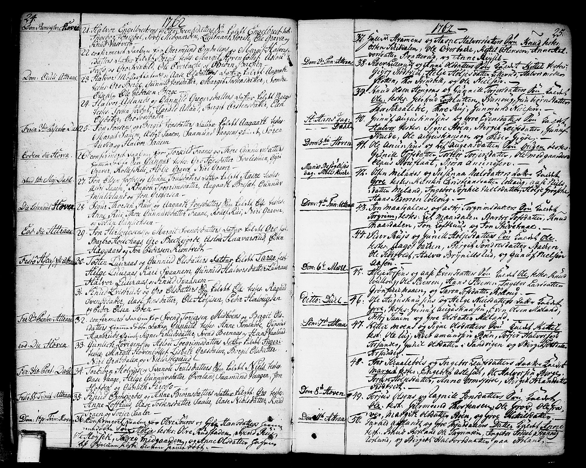 Tinn kirkebøker, SAKO/A-308/F/Fa/L0002: Parish register (official) no. I 2, 1757-1810, p. 24-25