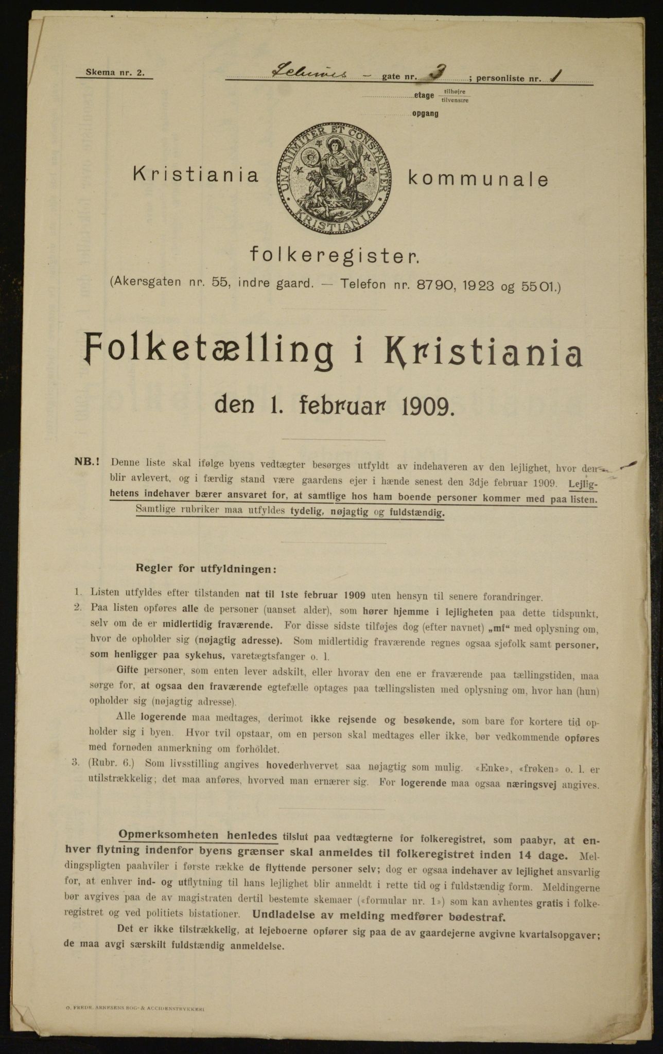 OBA, Municipal Census 1909 for Kristiania, 1909, p. 81428