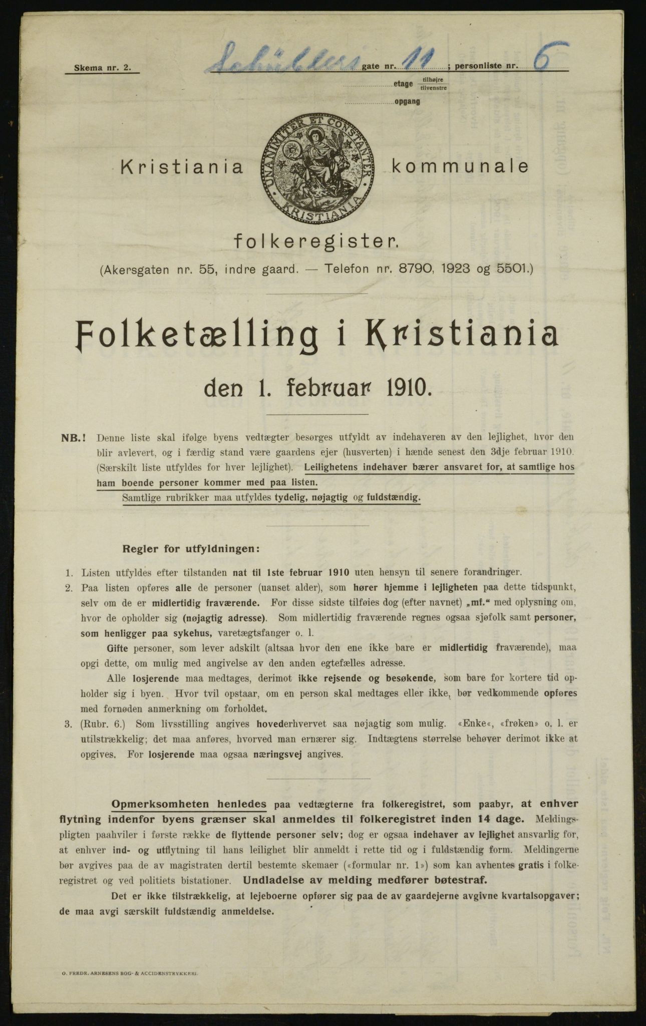 OBA, Municipal Census 1910 for Kristiania, 1910, p. 88750