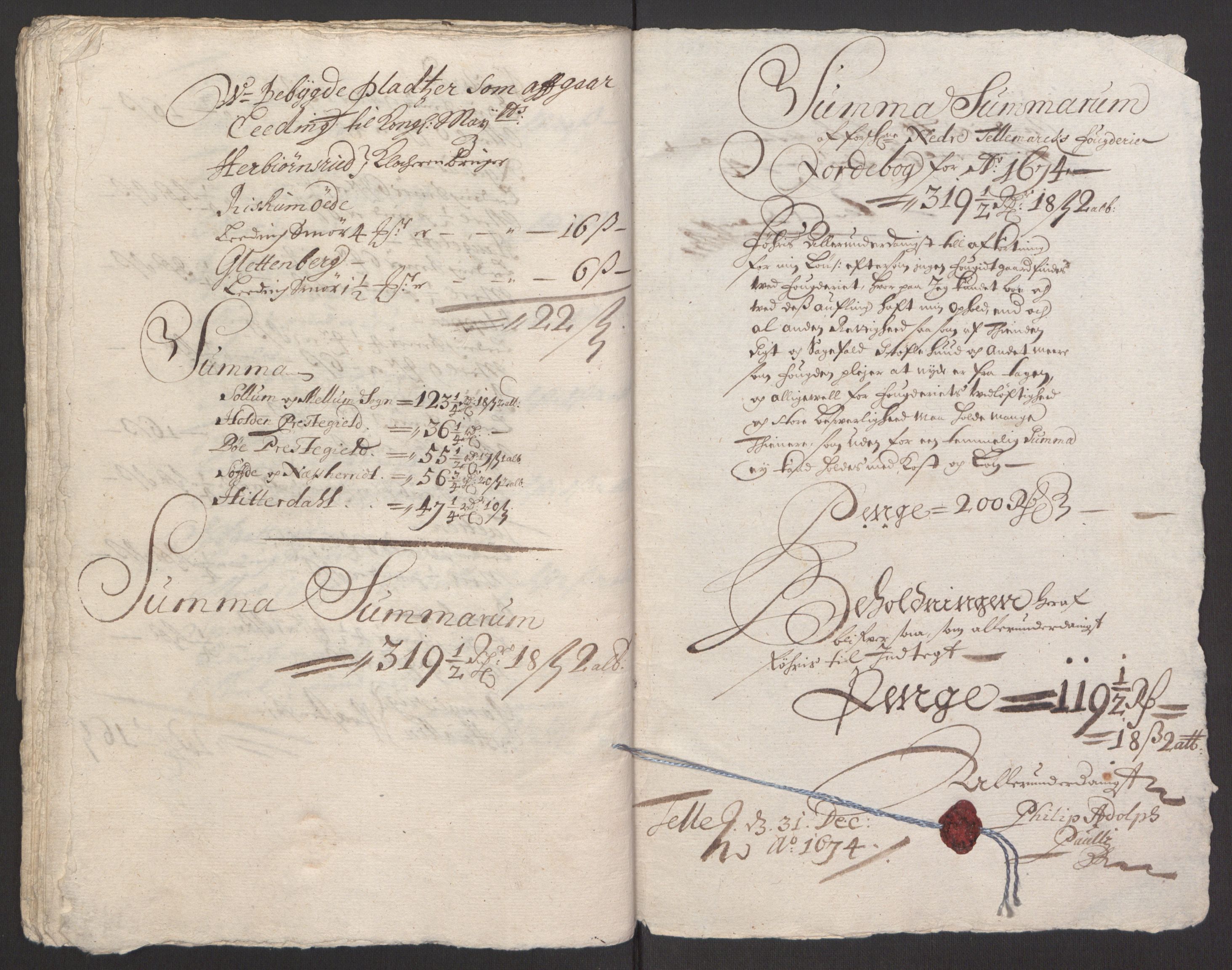 Rentekammeret inntil 1814, Reviderte regnskaper, Fogderegnskap, RA/EA-4092/R35/L2061: Fogderegnskap Øvre og Nedre Telemark, 1673-1674, p. 70