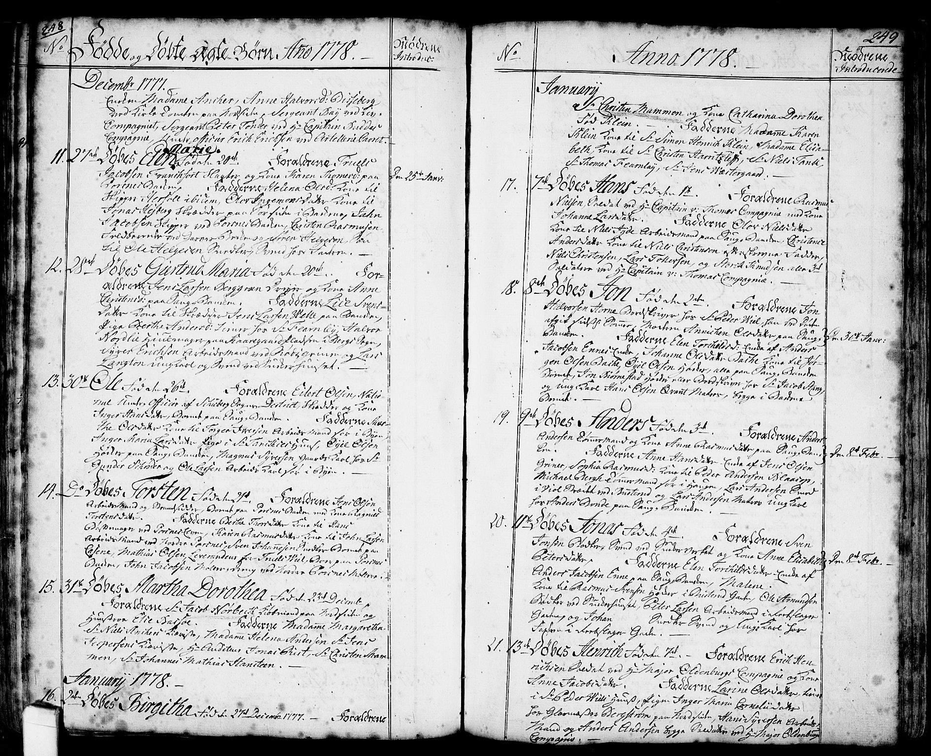 Halden prestekontor Kirkebøker, SAO/A-10909/F/Fa/L0001: Parish register (official) no. I 1, 1758-1791, p. 248-249