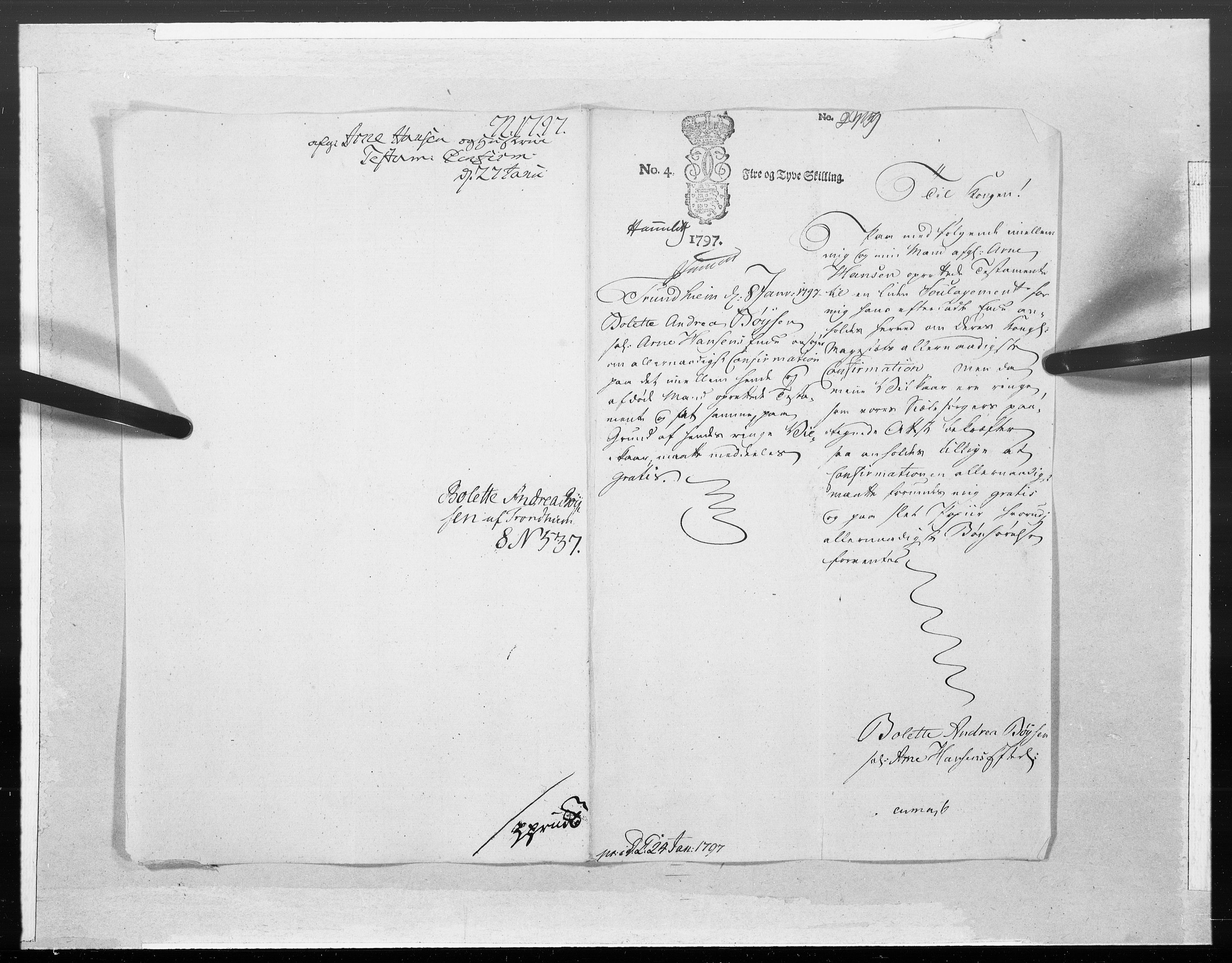 Danske Kanselli 1572-1799, AV/RA-EA-3023/F/Fc/Fcc/Fcca/L0308: Norske innlegg 1572-1799, 1797, p. 371