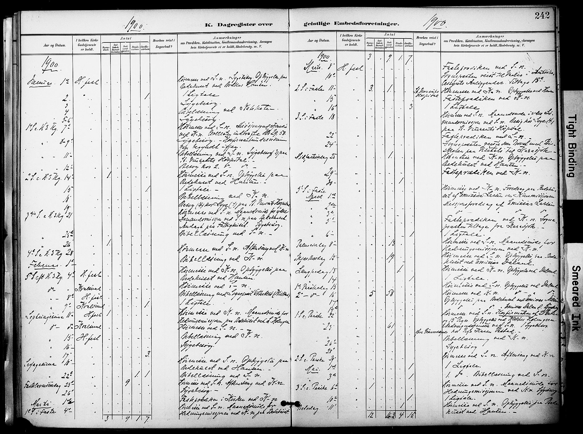 Hammerfest sokneprestkontor, SATØ/S-1347/H/Ha/L0010.kirke: Parish register (official) no. 10, 1898-1905, p. 242