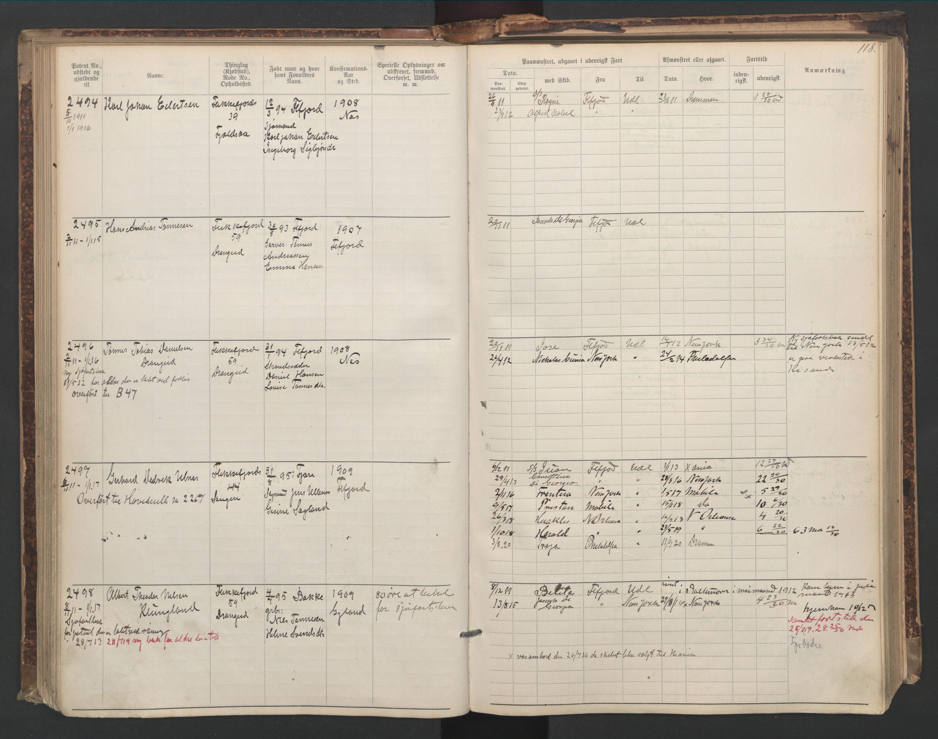 Flekkefjord mønstringskrets, SAK/2031-0018/F/Fa/L0006: Annotasjonsrulle nr 1916-2964 med register, Æ-3, 1891-1948, p. 148