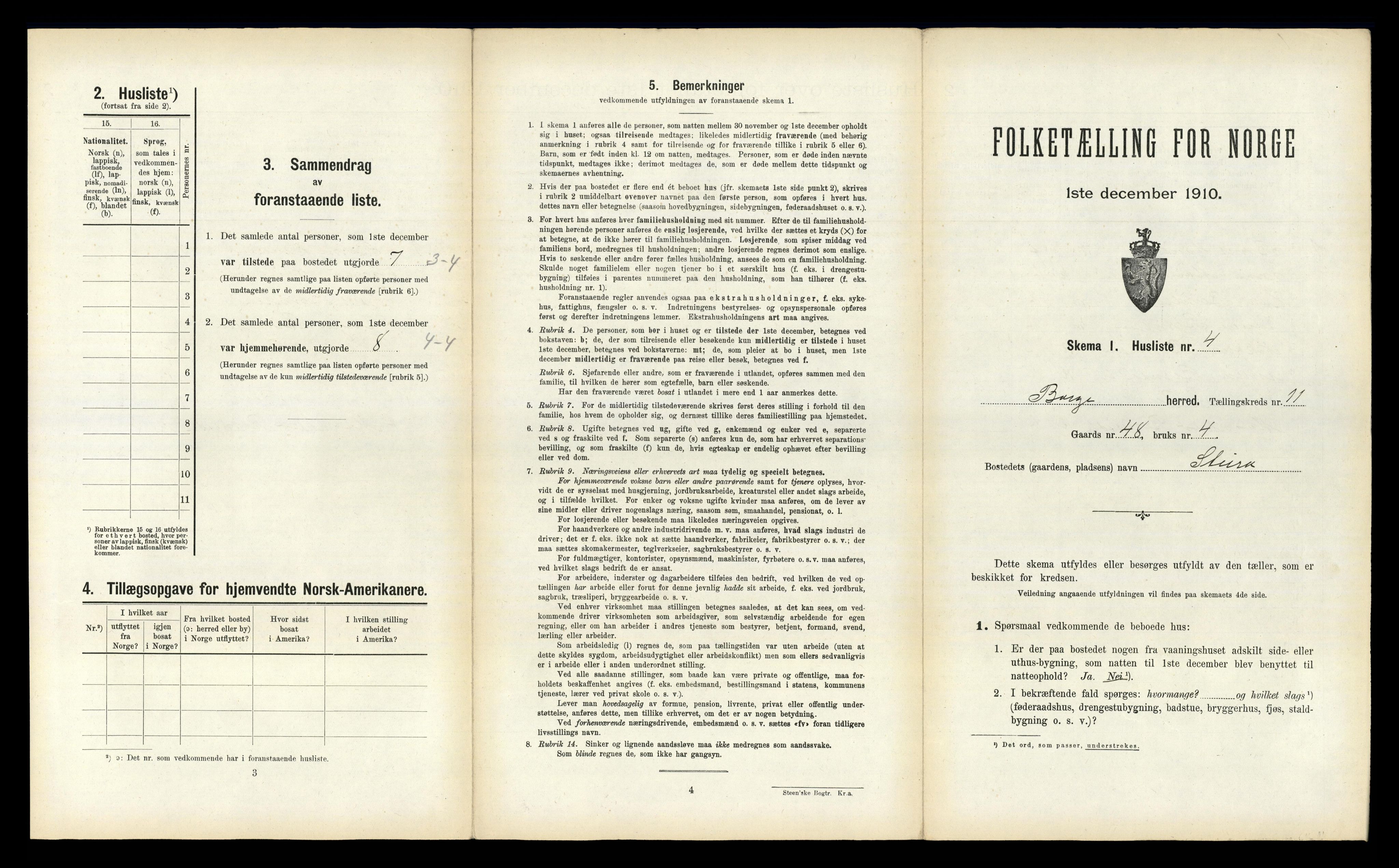 RA, 1910 census for Borge, 1910, p. 1087