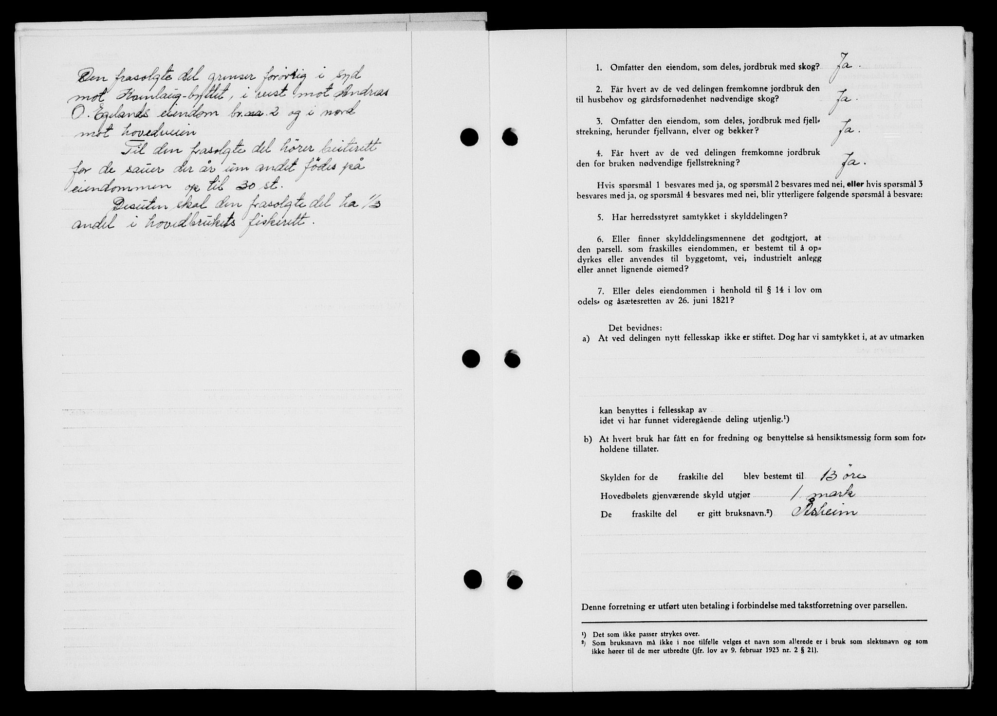 Flekkefjord sorenskriveri, SAK/1221-0001/G/Gb/Gba/L0054: Mortgage book no. A-2, 1937-1938, Diary no: : 272/1938