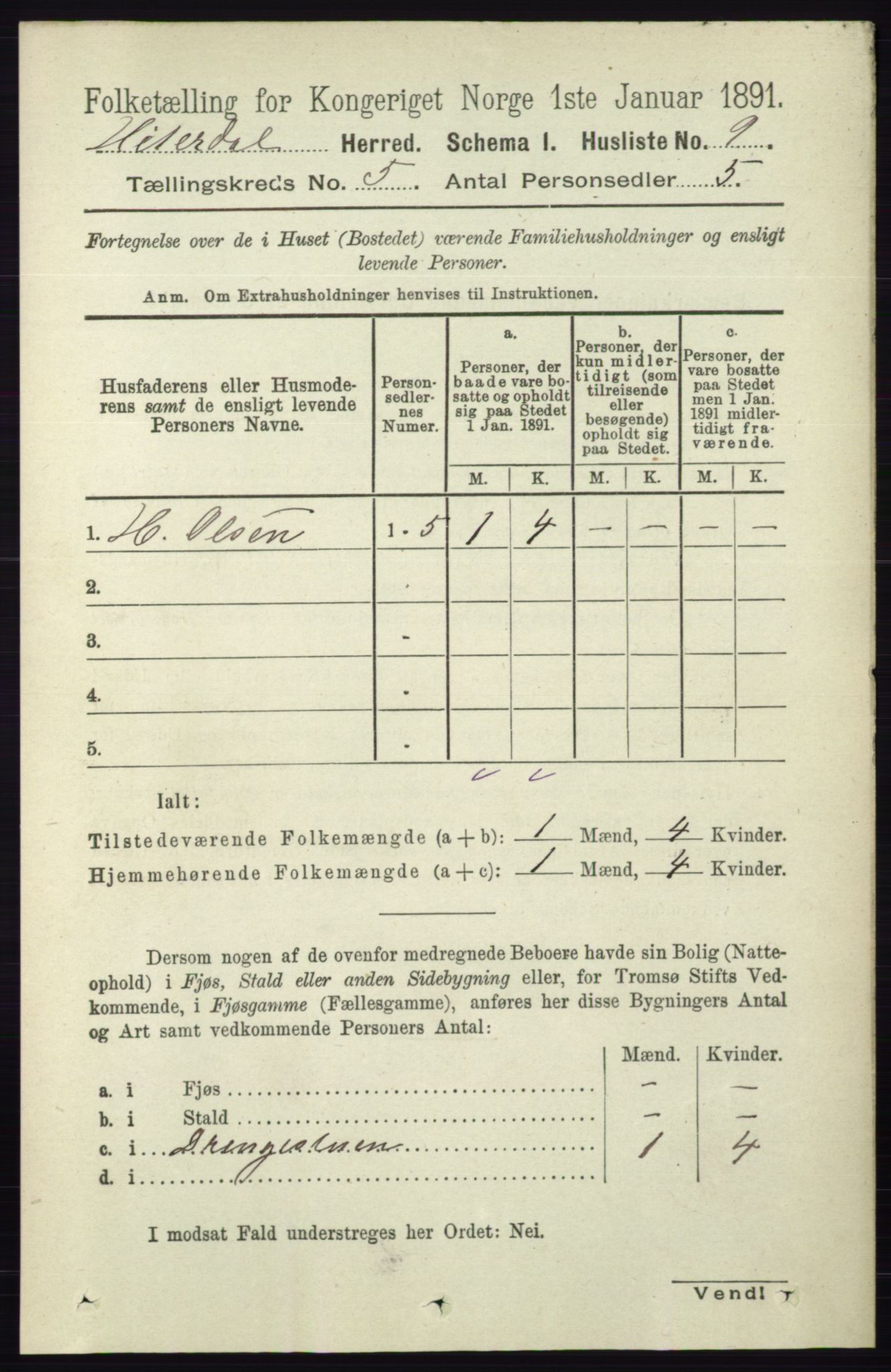 RA, 1891 census for 0823 Heddal, 1891, p. 1920