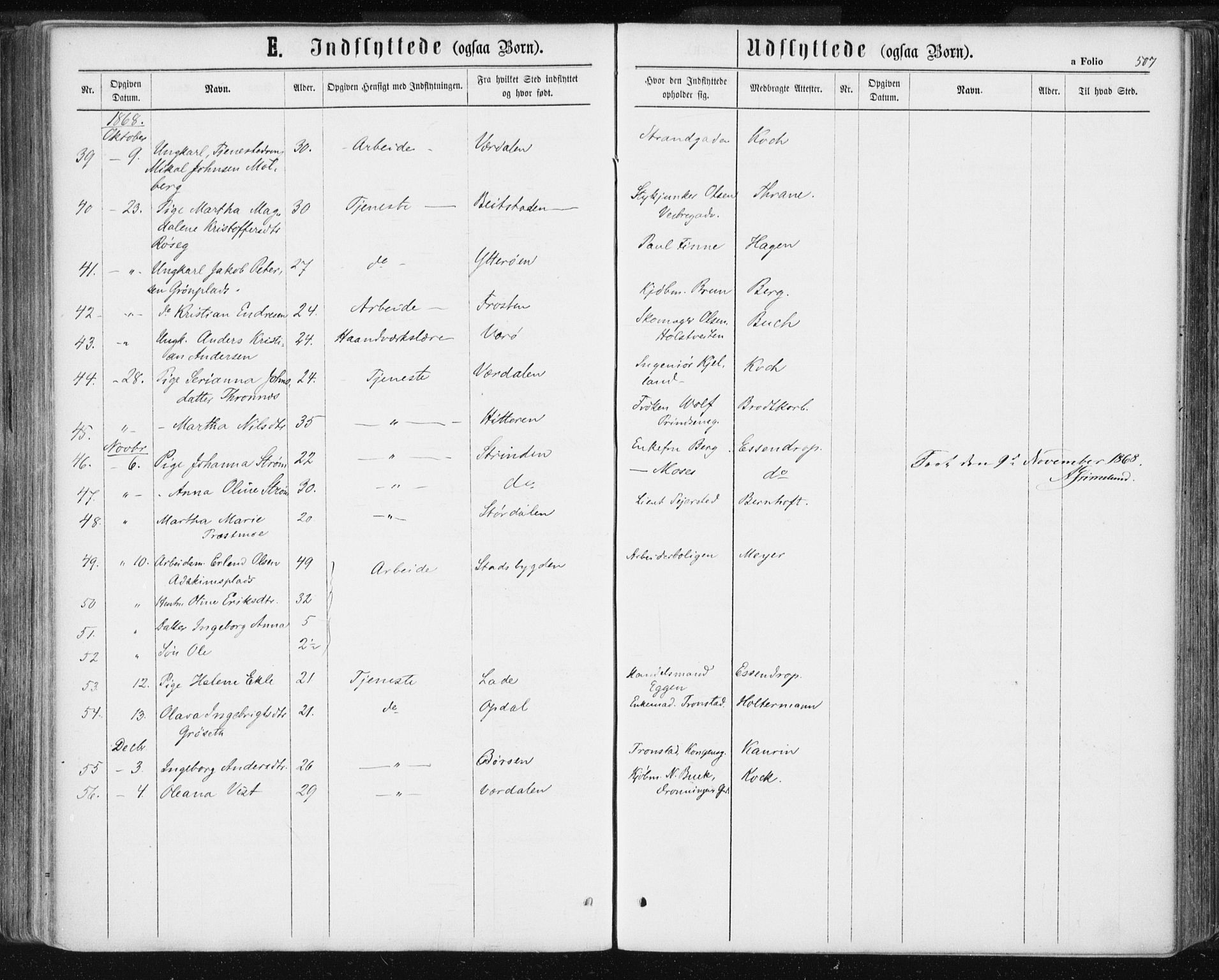 Ministerialprotokoller, klokkerbøker og fødselsregistre - Sør-Trøndelag, SAT/A-1456/601/L0055: Parish register (official) no. 601A23, 1866-1877, p. 507