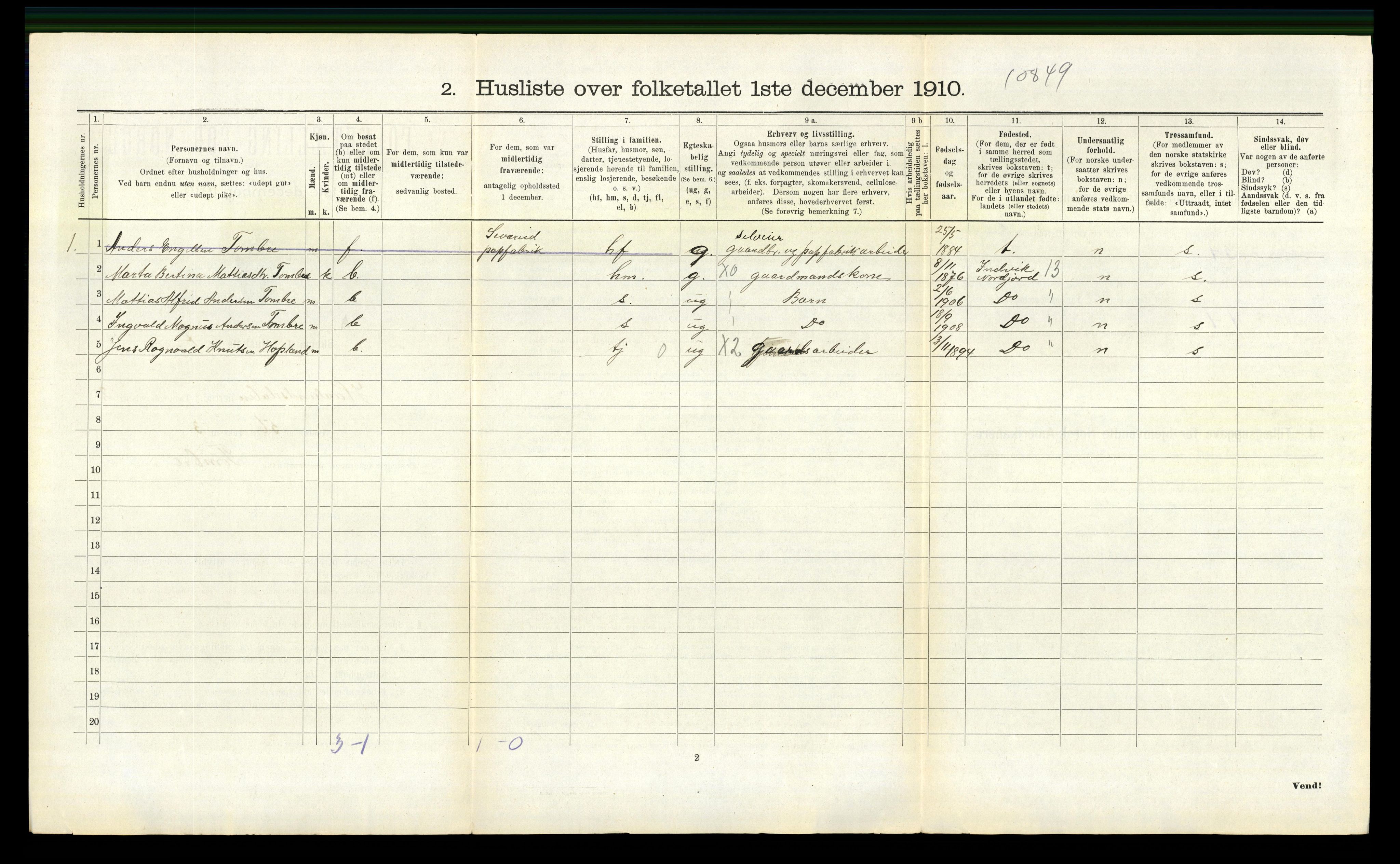 RA, 1910 census for Hålandsdal, 1910, p. 113