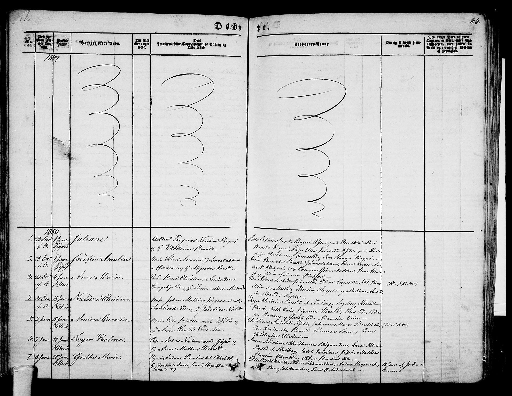 Nøtterøy kirkebøker, AV/SAKO-A-354/G/Ga/L0001: Parish register (copy) no. I 1, 1844-1859, p. 66