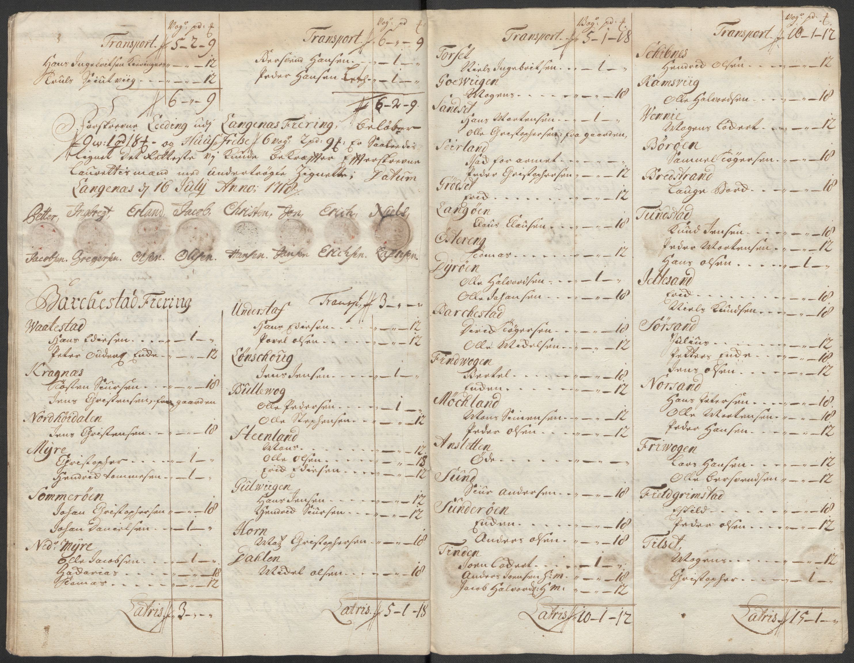 Rentekammeret inntil 1814, Reviderte regnskaper, Fogderegnskap, AV/RA-EA-4092/R67/L4684: Fogderegnskap Vesterålen, Andenes og Lofoten, 1718, p. 220