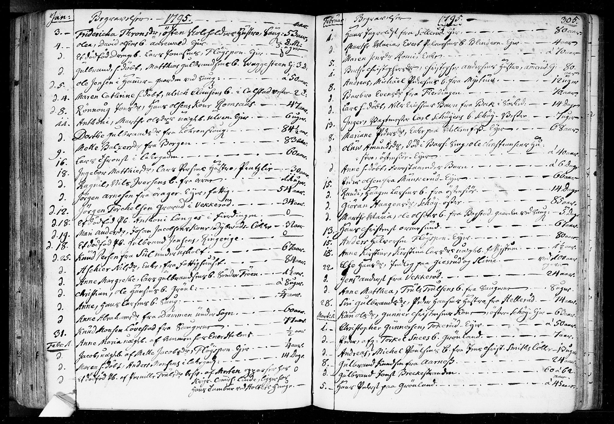 Aker prestekontor kirkebøker, AV/SAO-A-10861/F/L0010: Parish register (official) no. 10, 1786-1809, p. 305