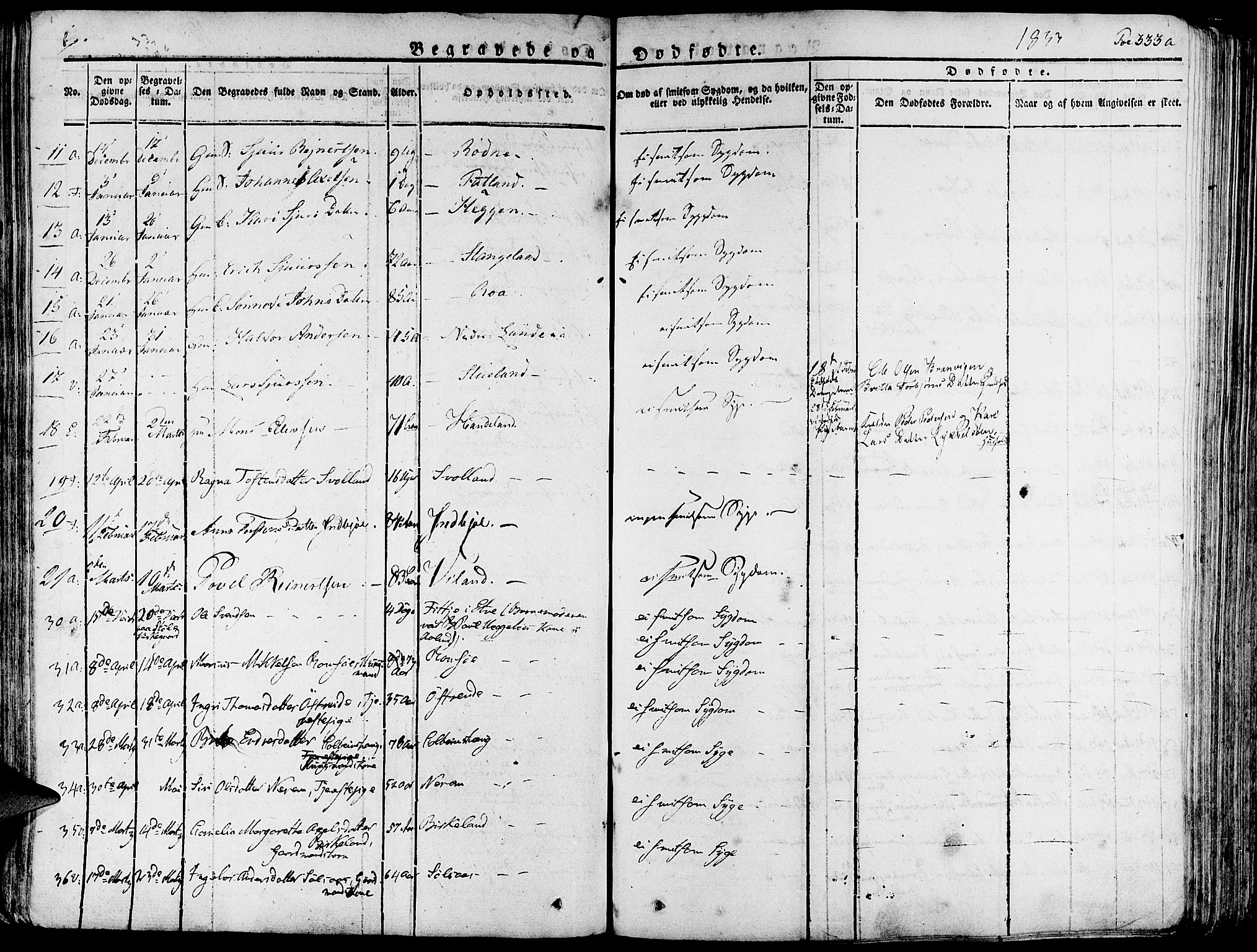 Fjelberg sokneprestembete, AV/SAB-A-75201/H/Haa: Parish register (official) no. A 5, 1822-1834, p. 333