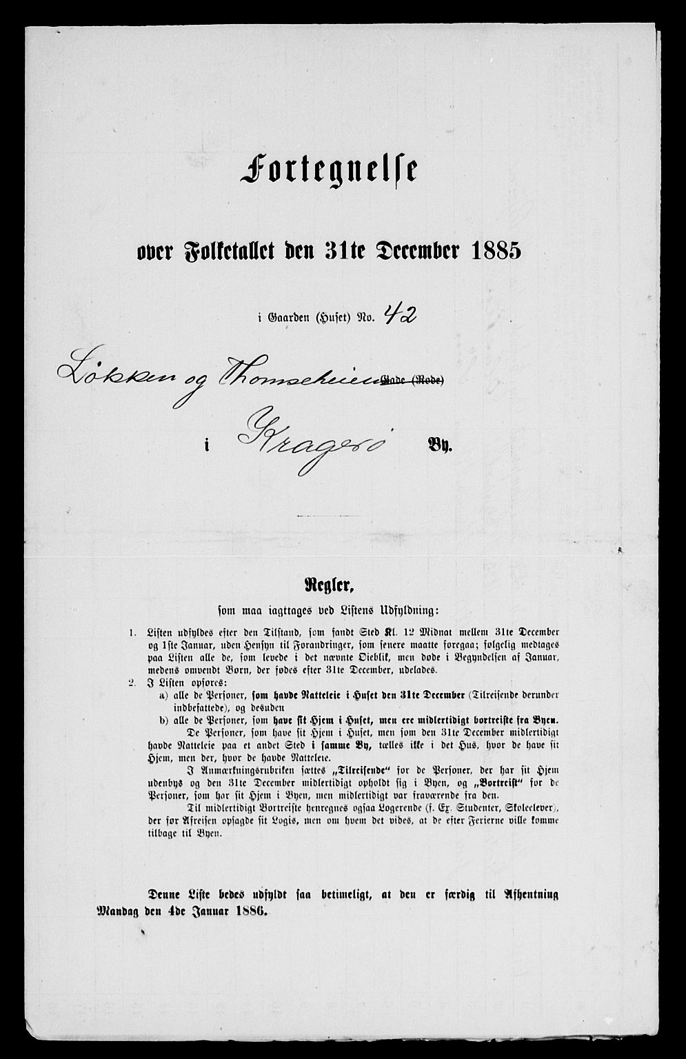 SAKO, 1885 census for 0801 Kragerø, 1885, p. 739