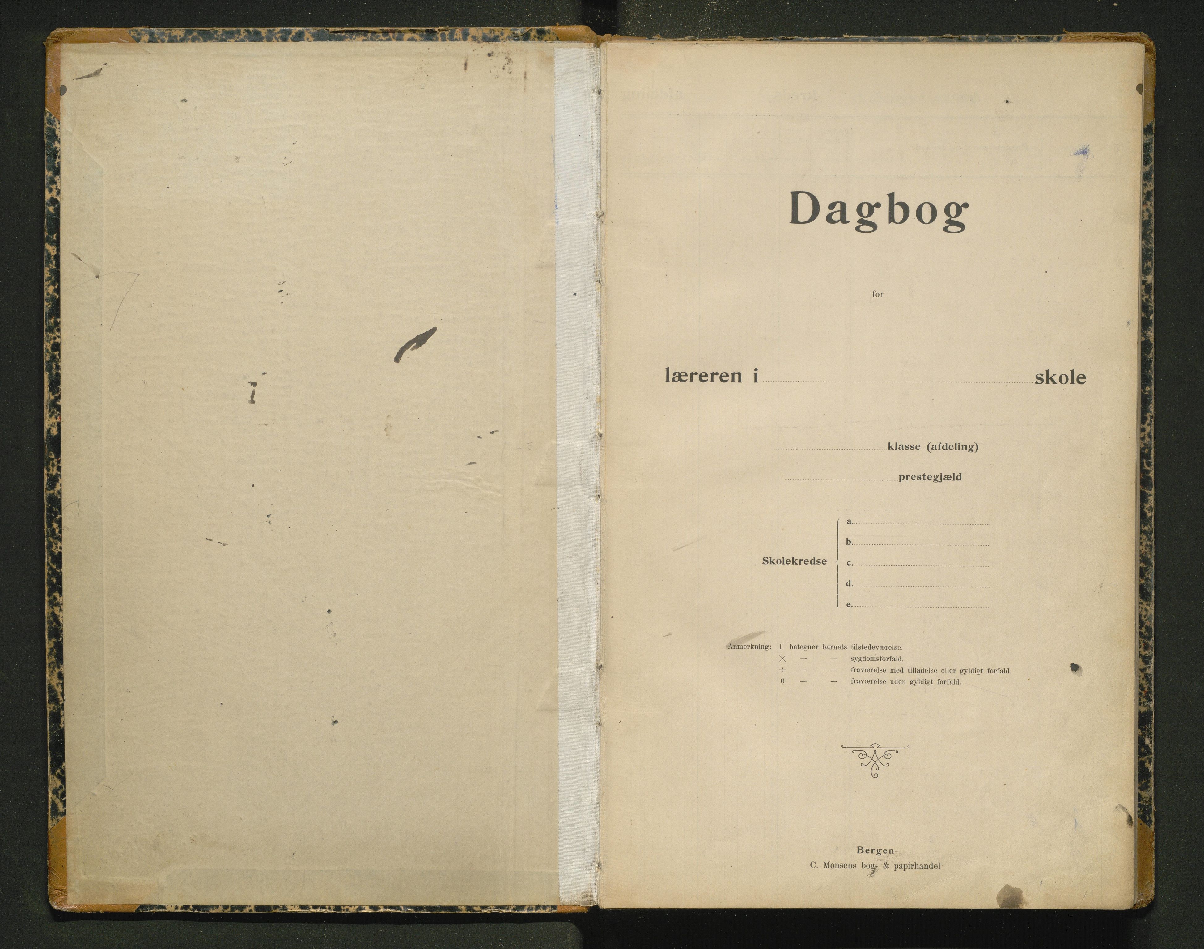 Odda kommune. Barneskulane , IKAH/1228-231/G/Ga/Gaa/L0002: Dagbok for Odda skule, 1907-1920