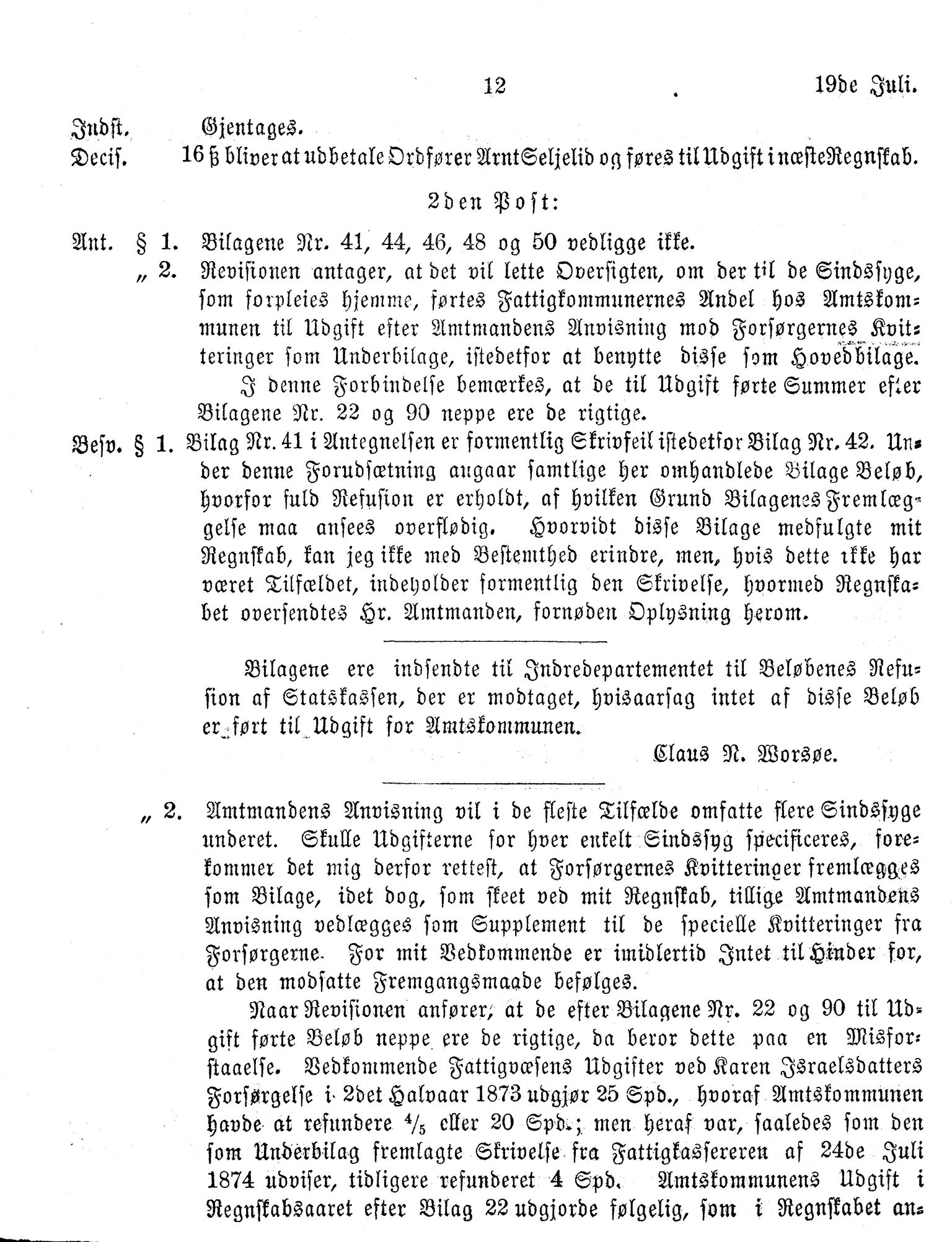 Nordland Fylkeskommune. Fylkestinget, AIN/NFK-17/176/A/Ac/L0010: Fylkestingsforhandlinger 1874-1880, 1874-1880