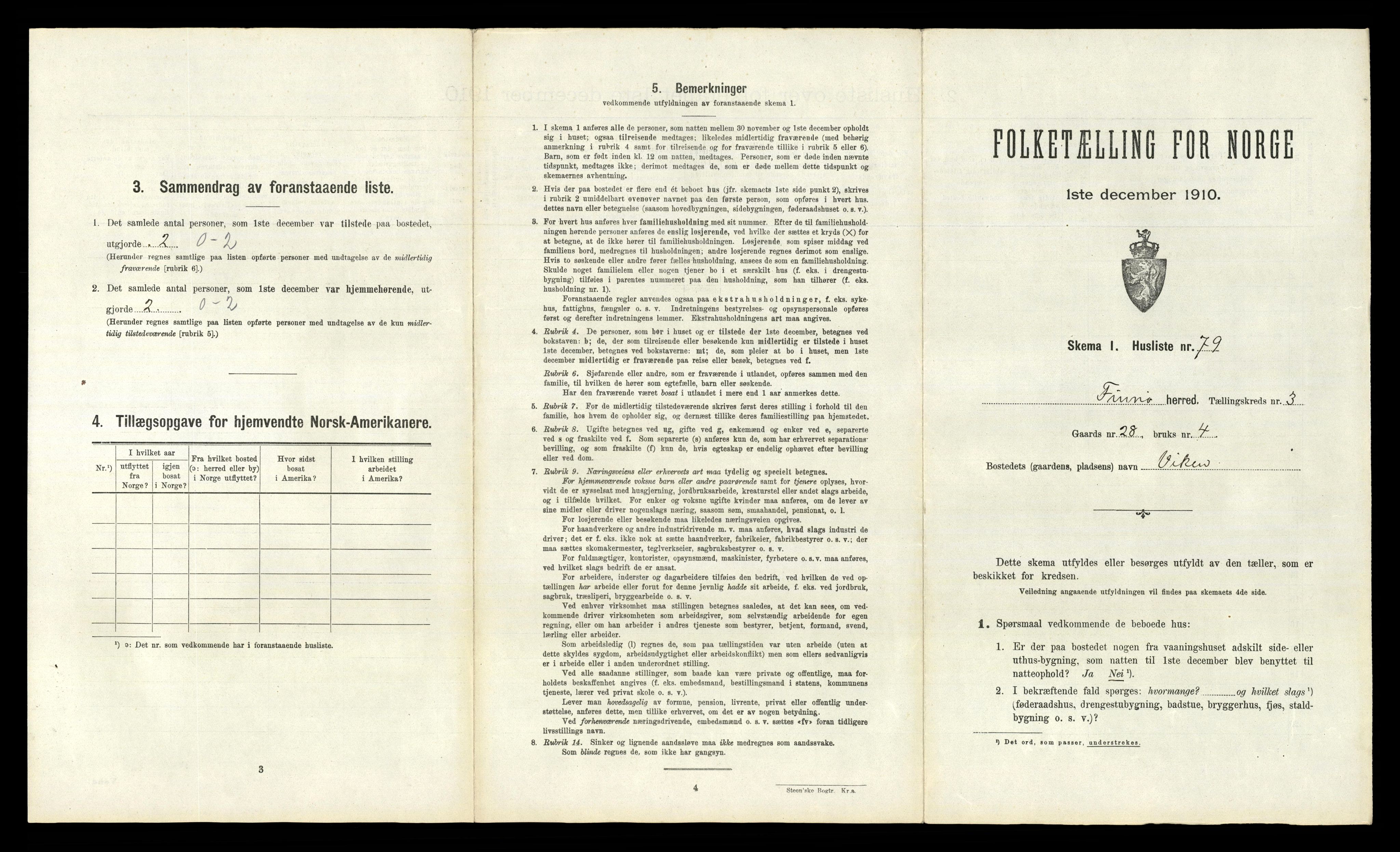 RA, 1910 census for Finnøy, 1910, p. 452