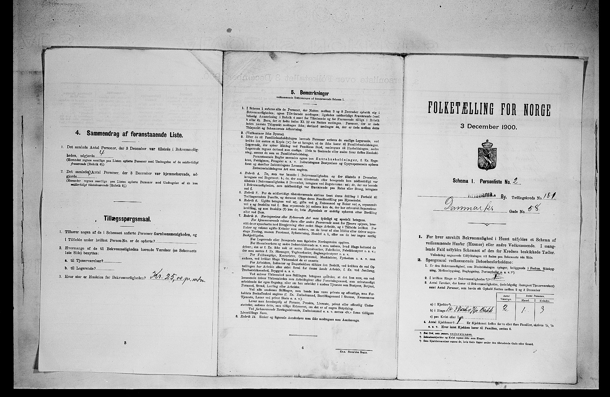 SAO, 1900 census for Kristiania, 1900, p. 15384