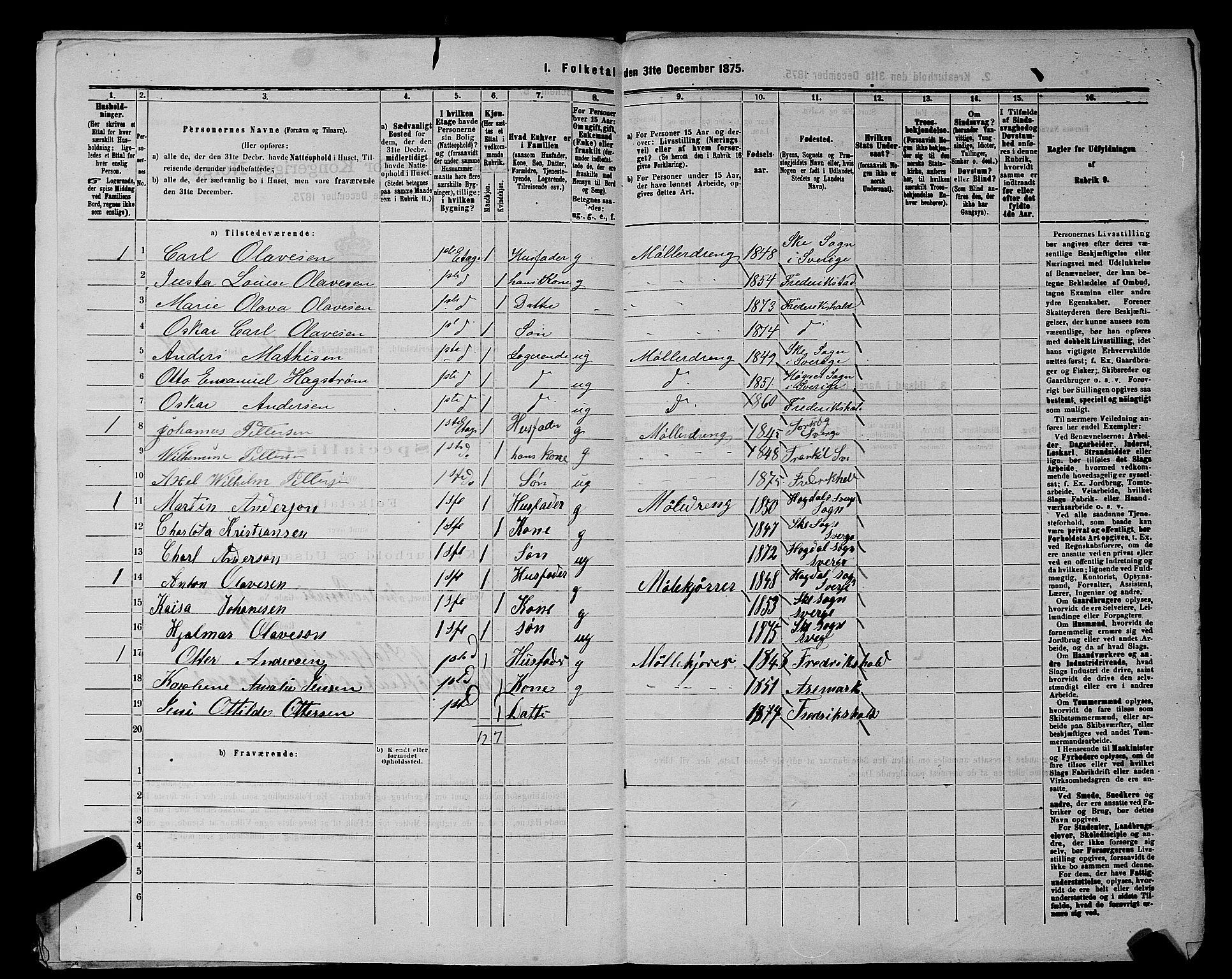 RA, 1875 census for 0101P Fredrikshald, 1875, p. 478