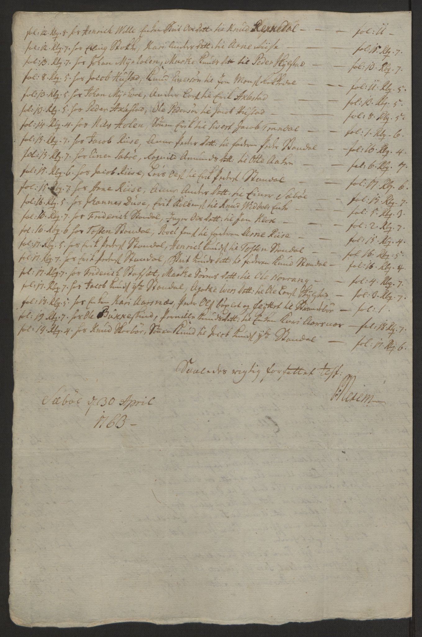 Rentekammeret inntil 1814, Realistisk ordnet avdeling, RA/EA-4070/Ol/L0019: [Gg 10]: Ekstraskatten, 23.09.1762. Sunnmøre, 1762-1763, p. 295
