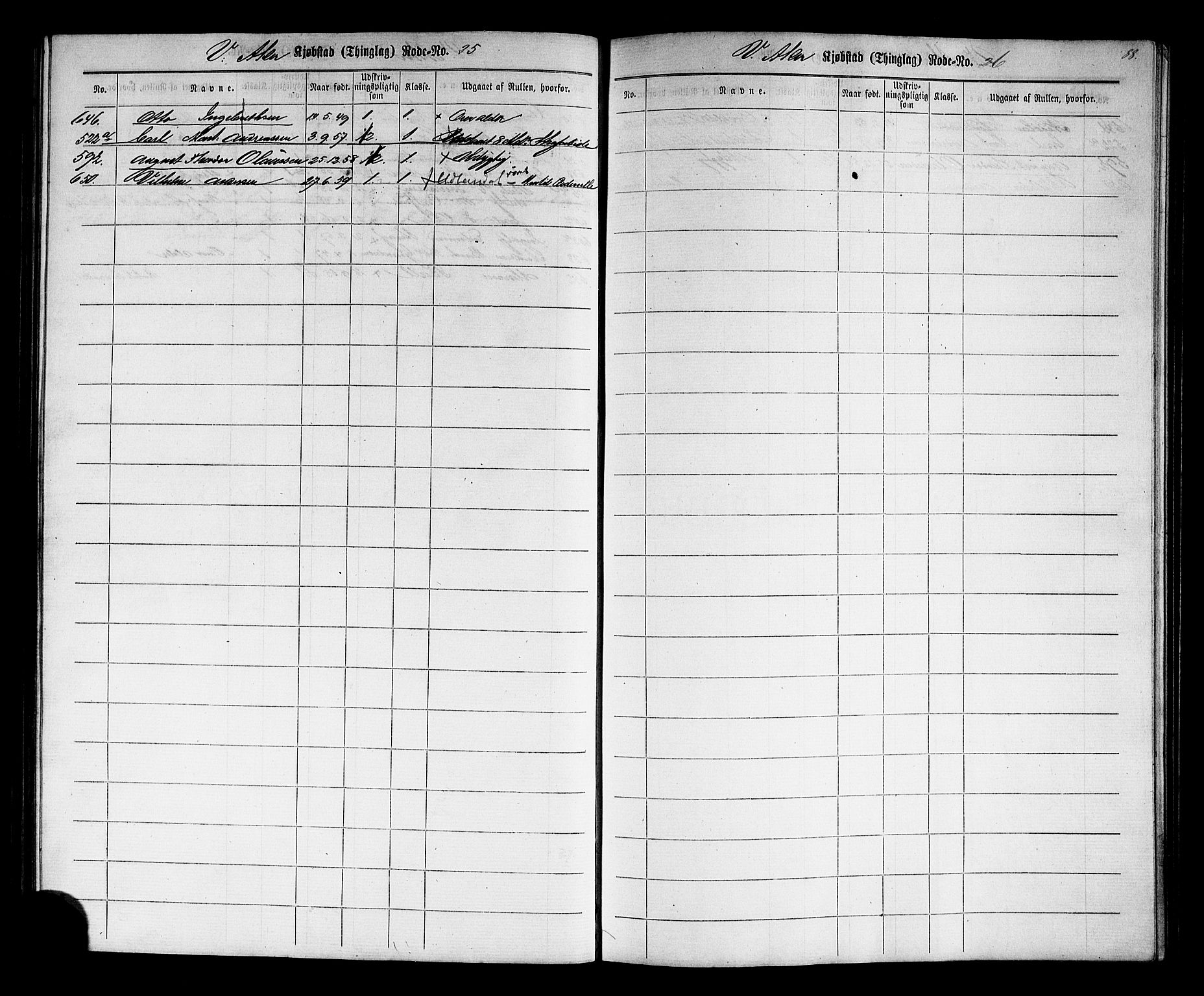 Oslo mønstringskontor, SAO/A-10569g/F/Fc/Fcc/L0001: Utskrivningsregisterrulle, 1860, p. 91