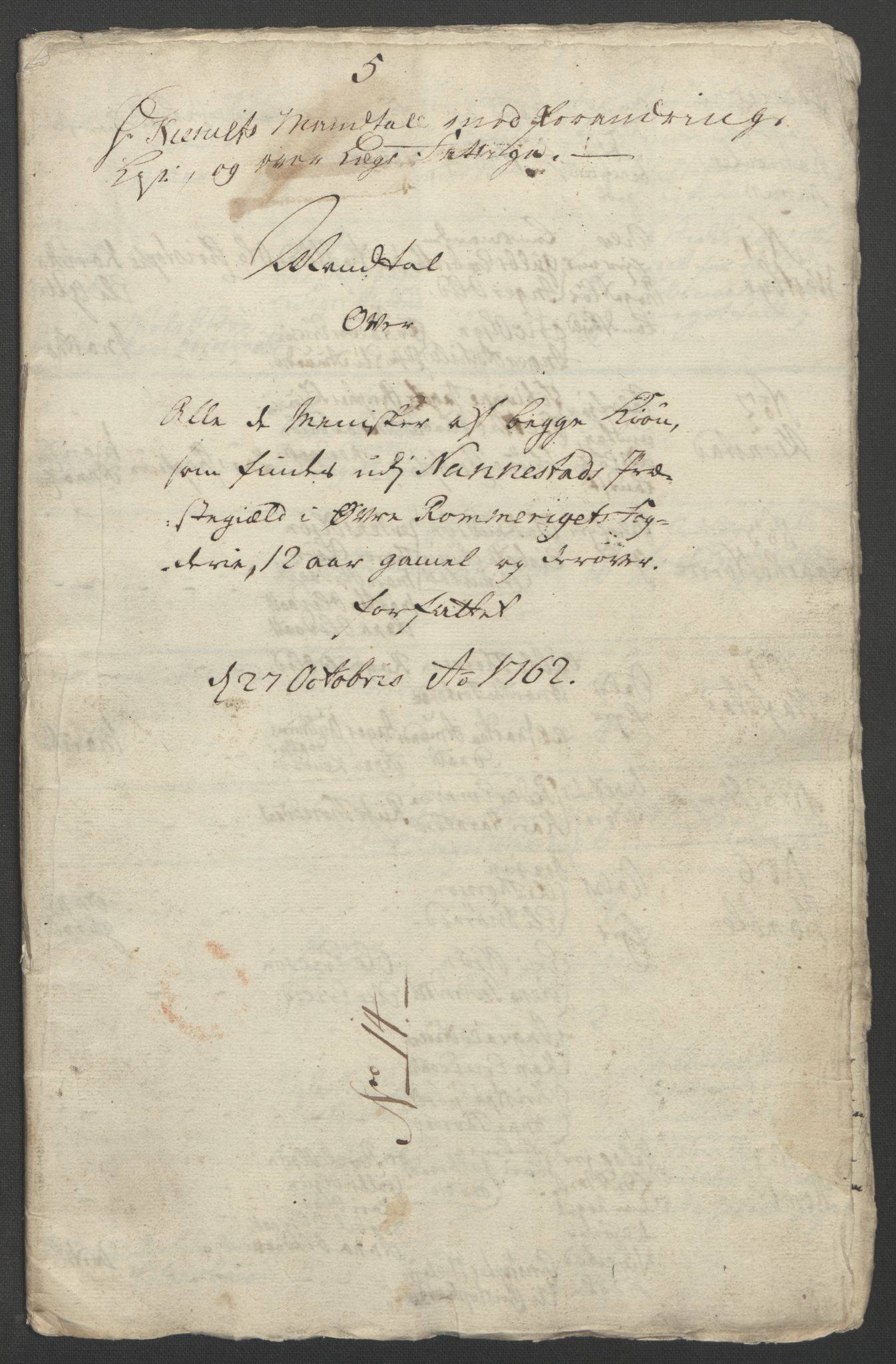 Rentekammeret inntil 1814, Reviderte regnskaper, Fogderegnskap, RA/EA-4092/R12/L0802: Ekstraskatten Øvre Romerike, 1762, p. 344