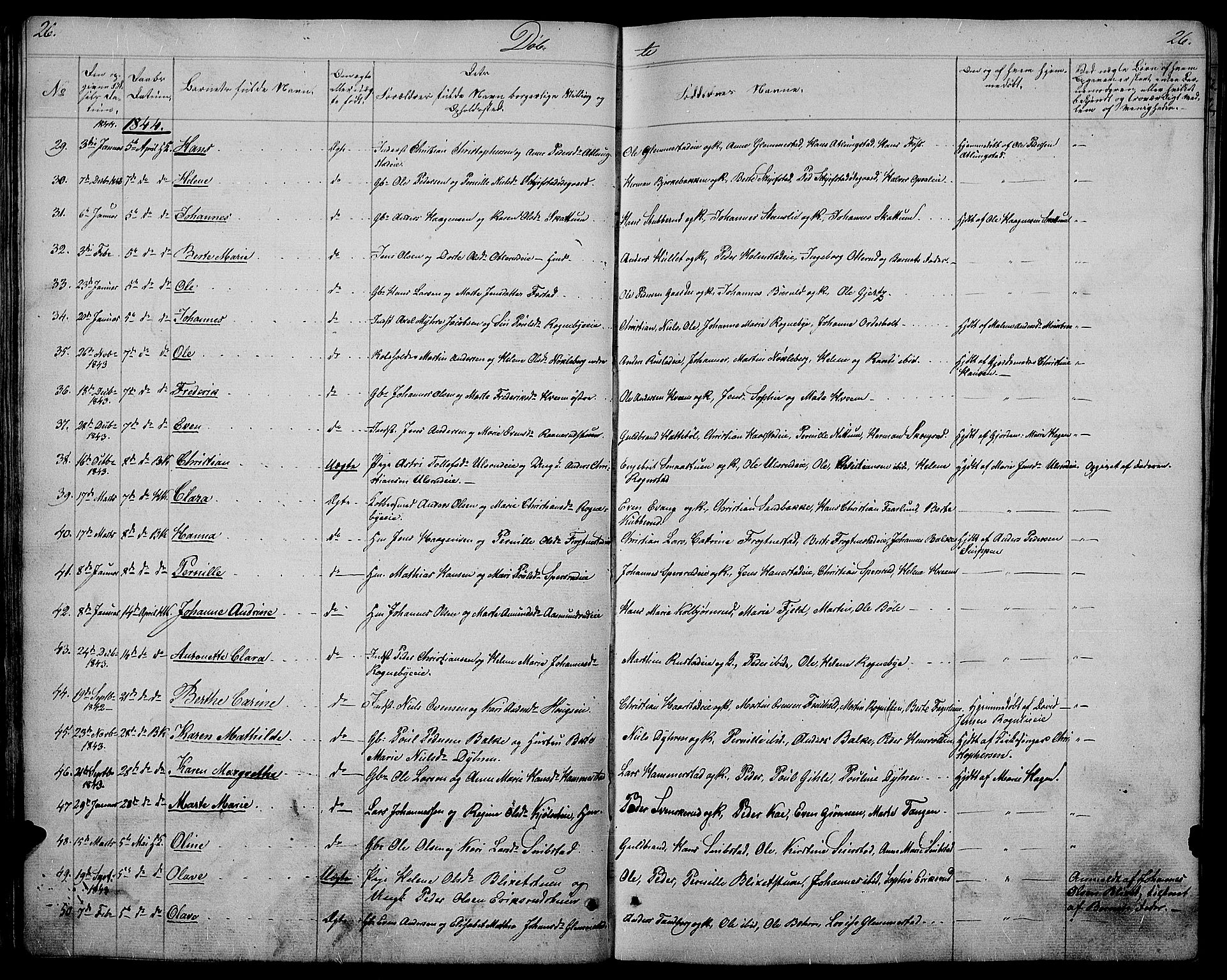 Østre Toten prestekontor, AV/SAH-PREST-104/H/Ha/Hab/L0002: Parish register (copy) no. 2, 1840-1847, p. 26