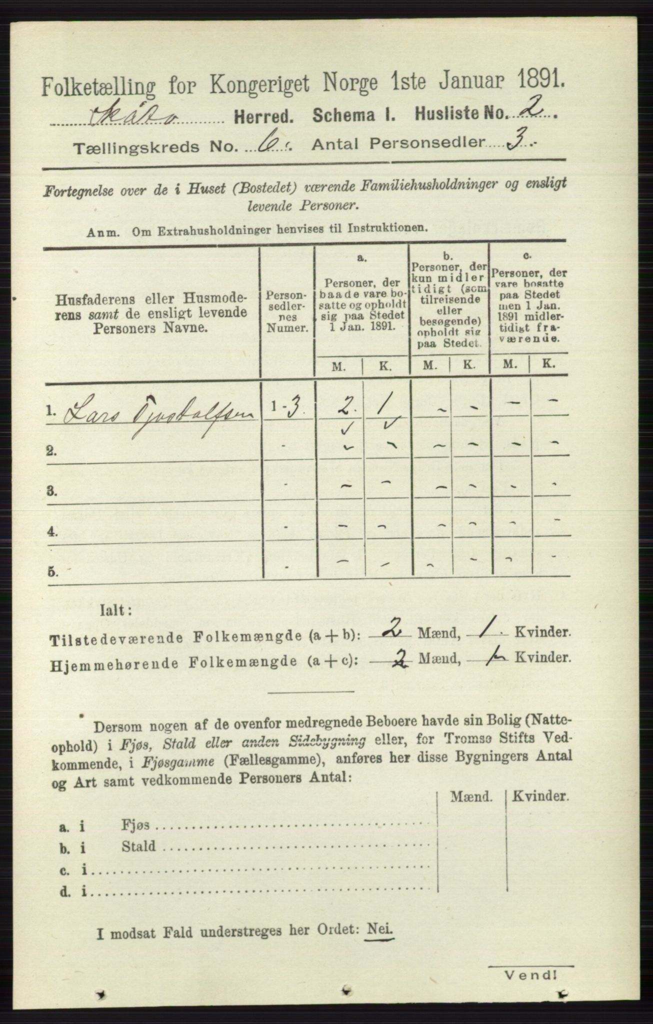 RA, 1891 census for 0815 Skåtøy, 1891, p. 2881