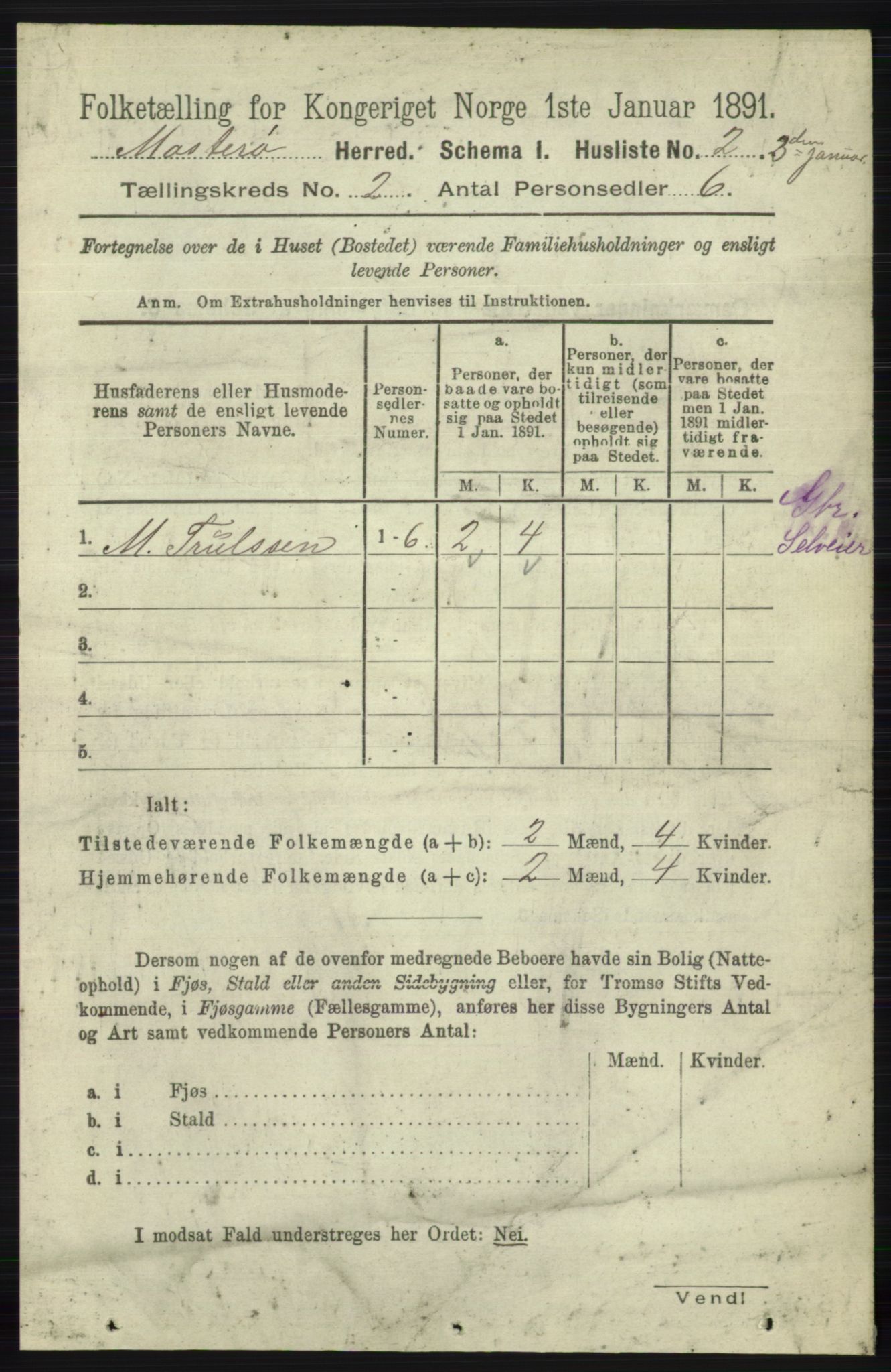 RA, 1891 census for 1143 Mosterøy, 1891, p. 571