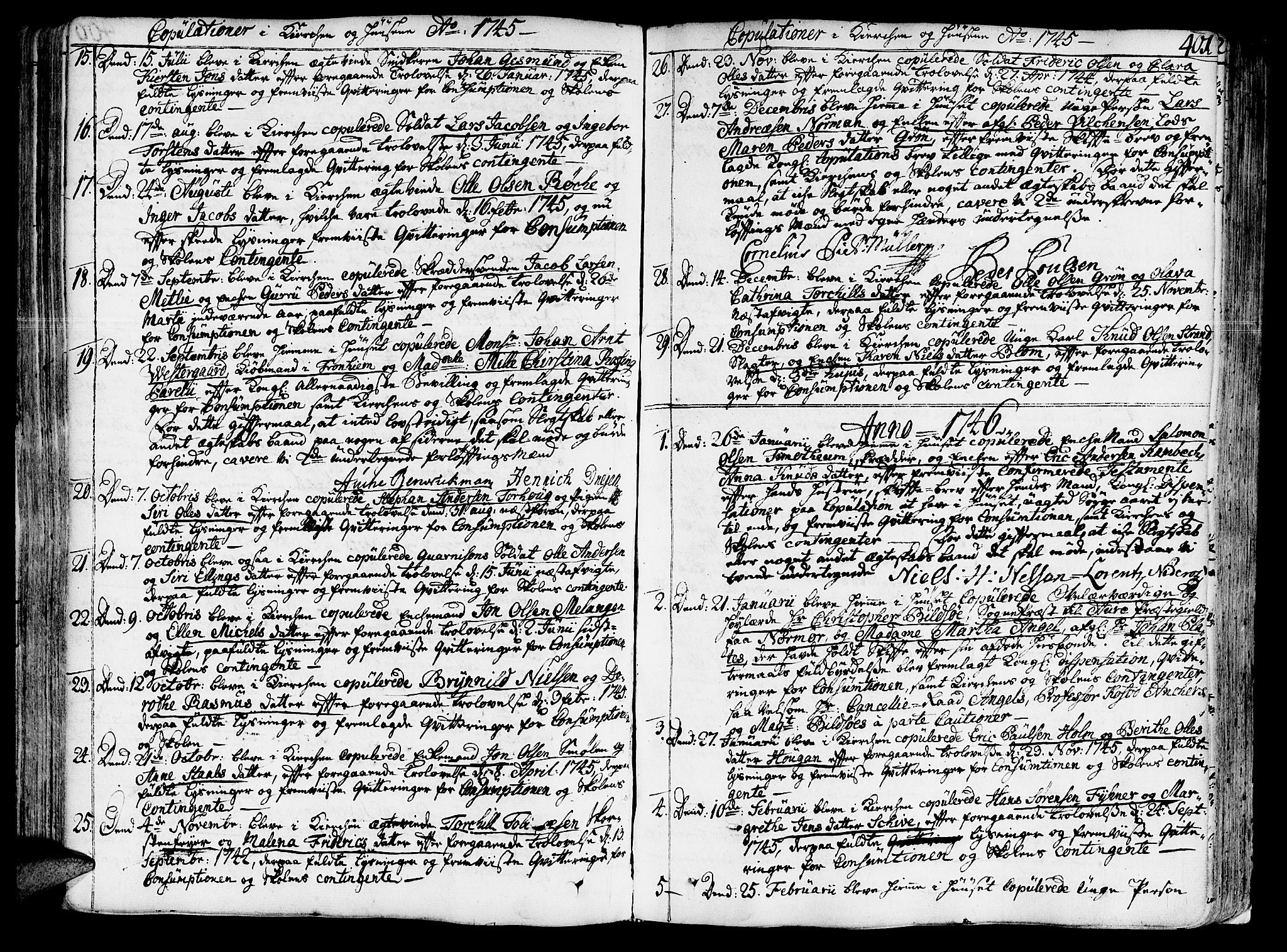 Ministerialprotokoller, klokkerbøker og fødselsregistre - Sør-Trøndelag, SAT/A-1456/602/L0103: Parish register (official) no. 602A01, 1732-1774, p. 401