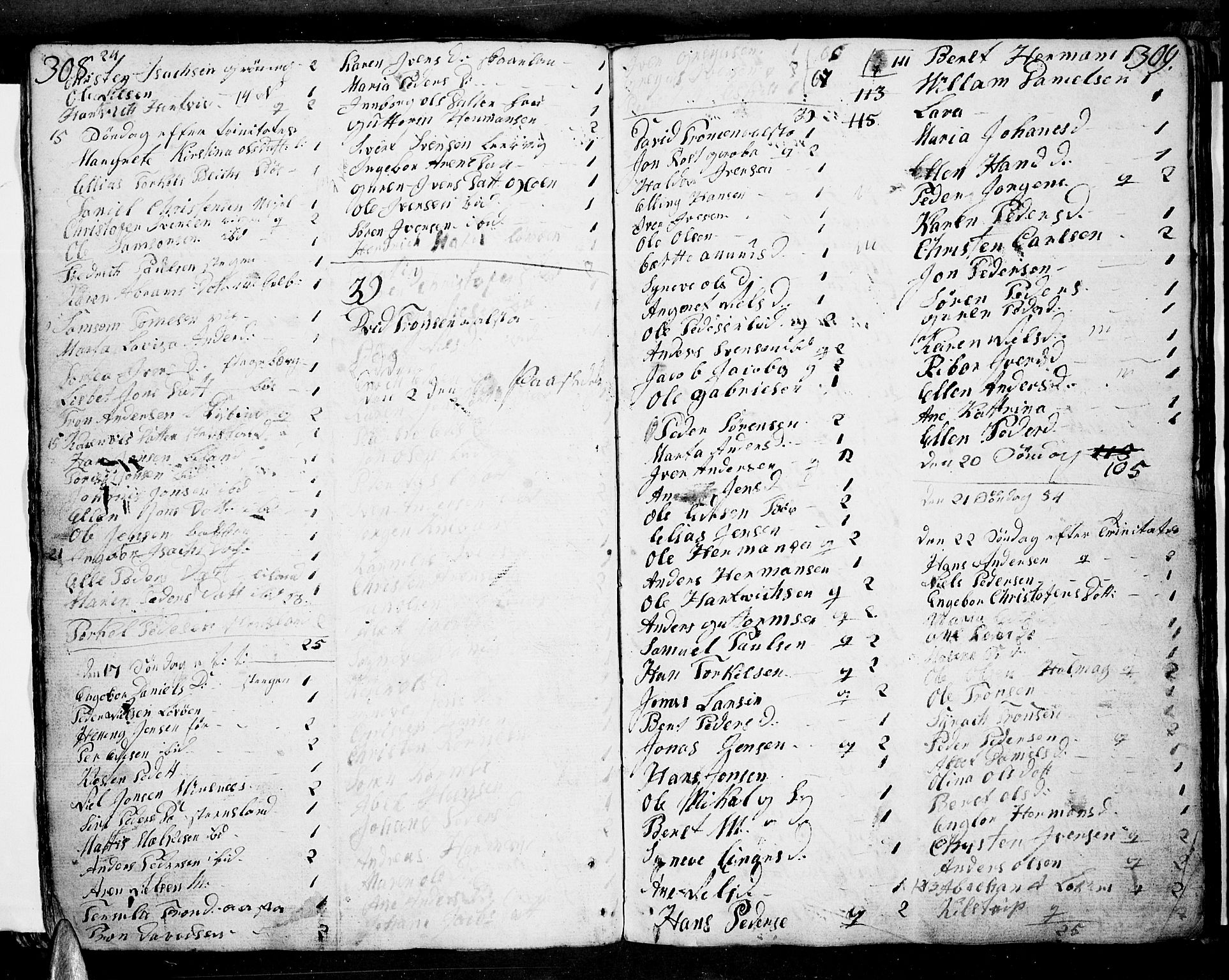 Ministerialprotokoller, klokkerbøker og fødselsregistre - Nordland, AV/SAT-A-1459/855/L0796: Parish register (official) no. 855A04, 1776-1813, p. 308-309