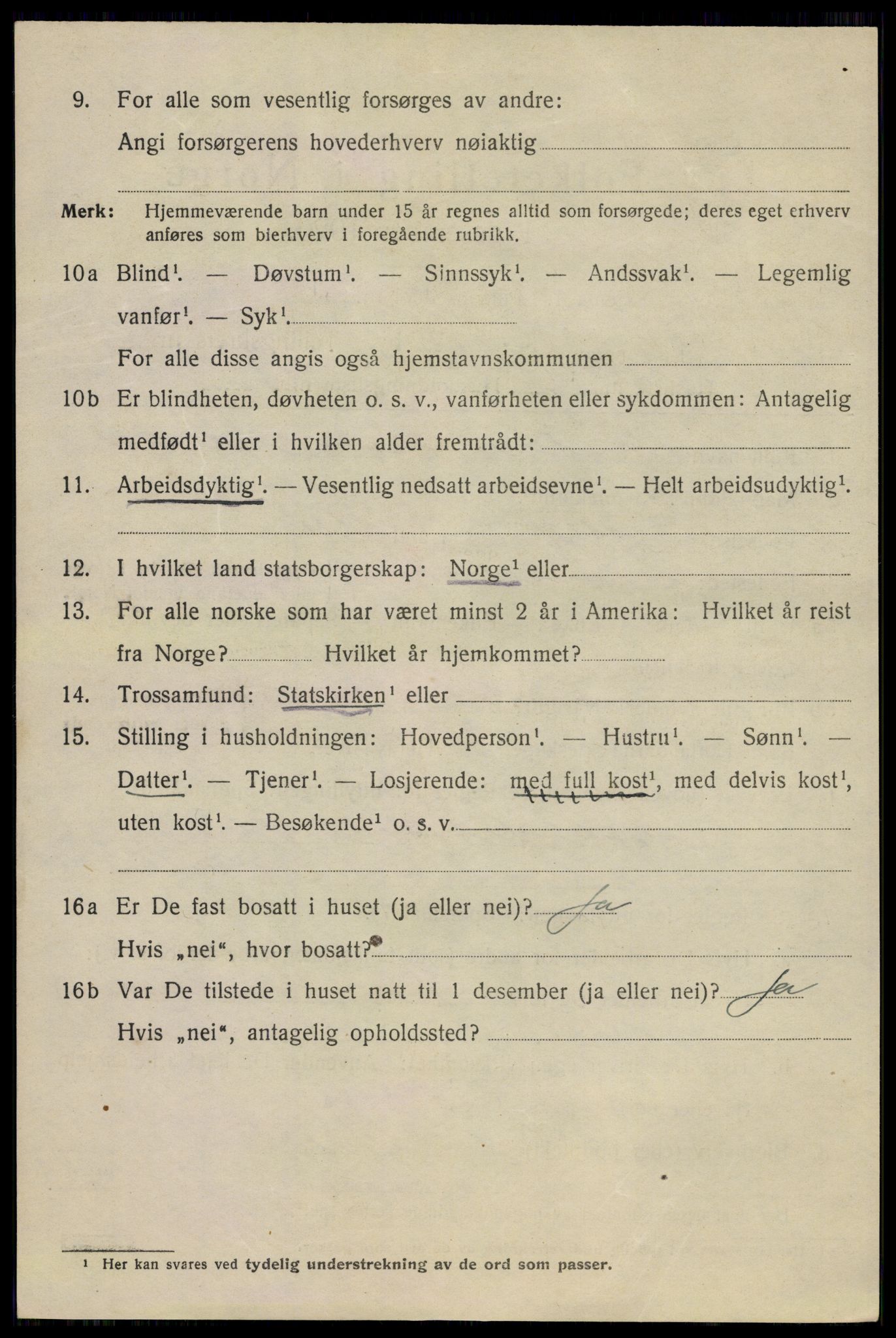 SAO, 1920 census for Drøbak, 1920, p. 4496